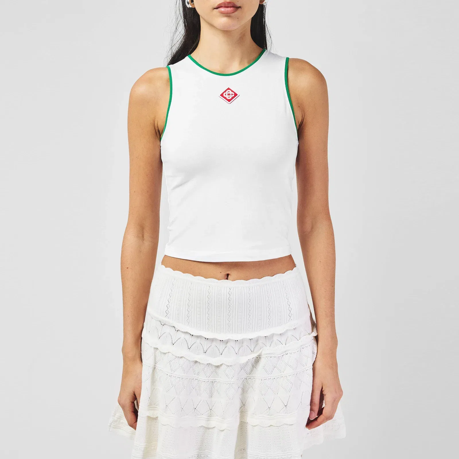 Plain Cotton Logo Baby Vest