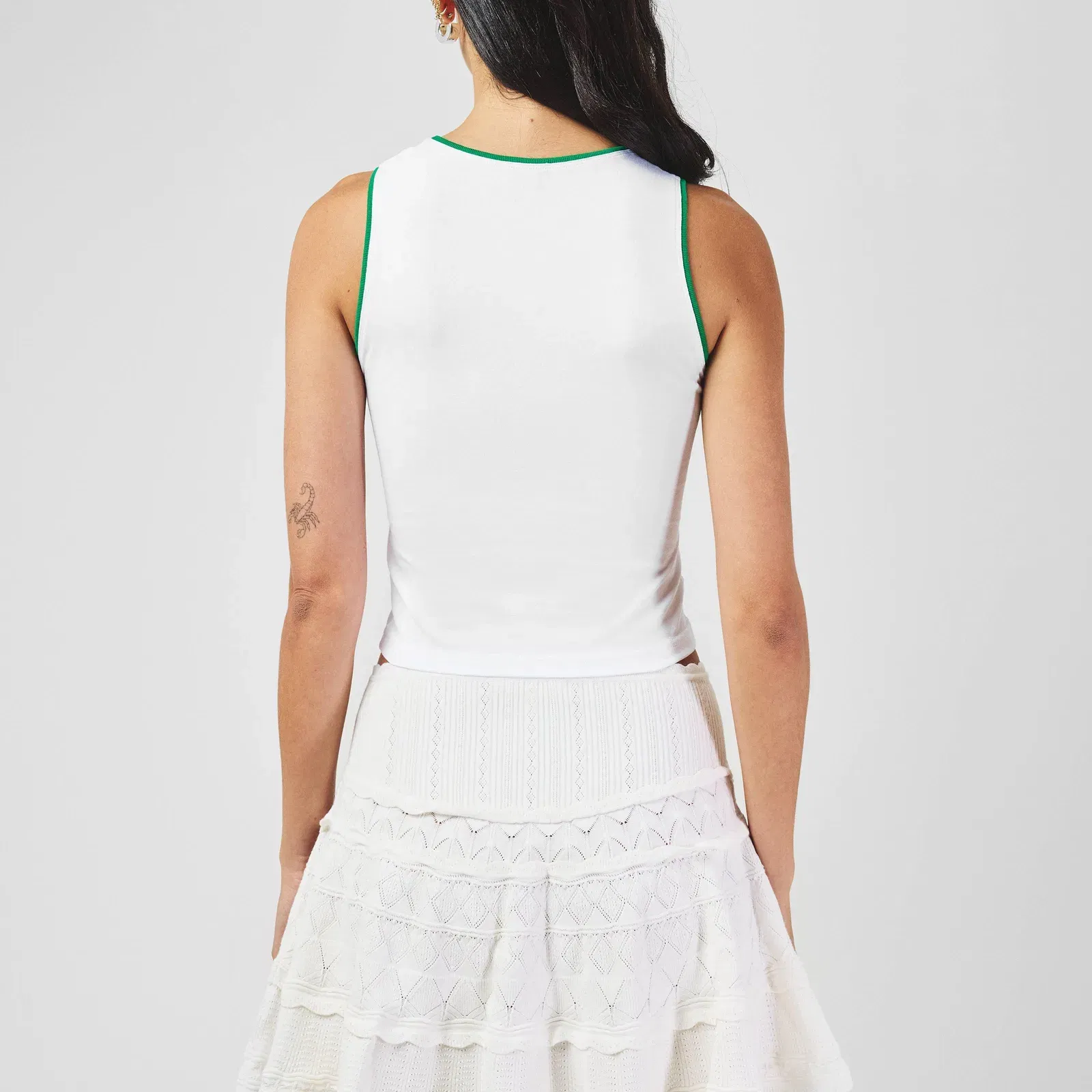 Plain Cotton Logo Baby Vest