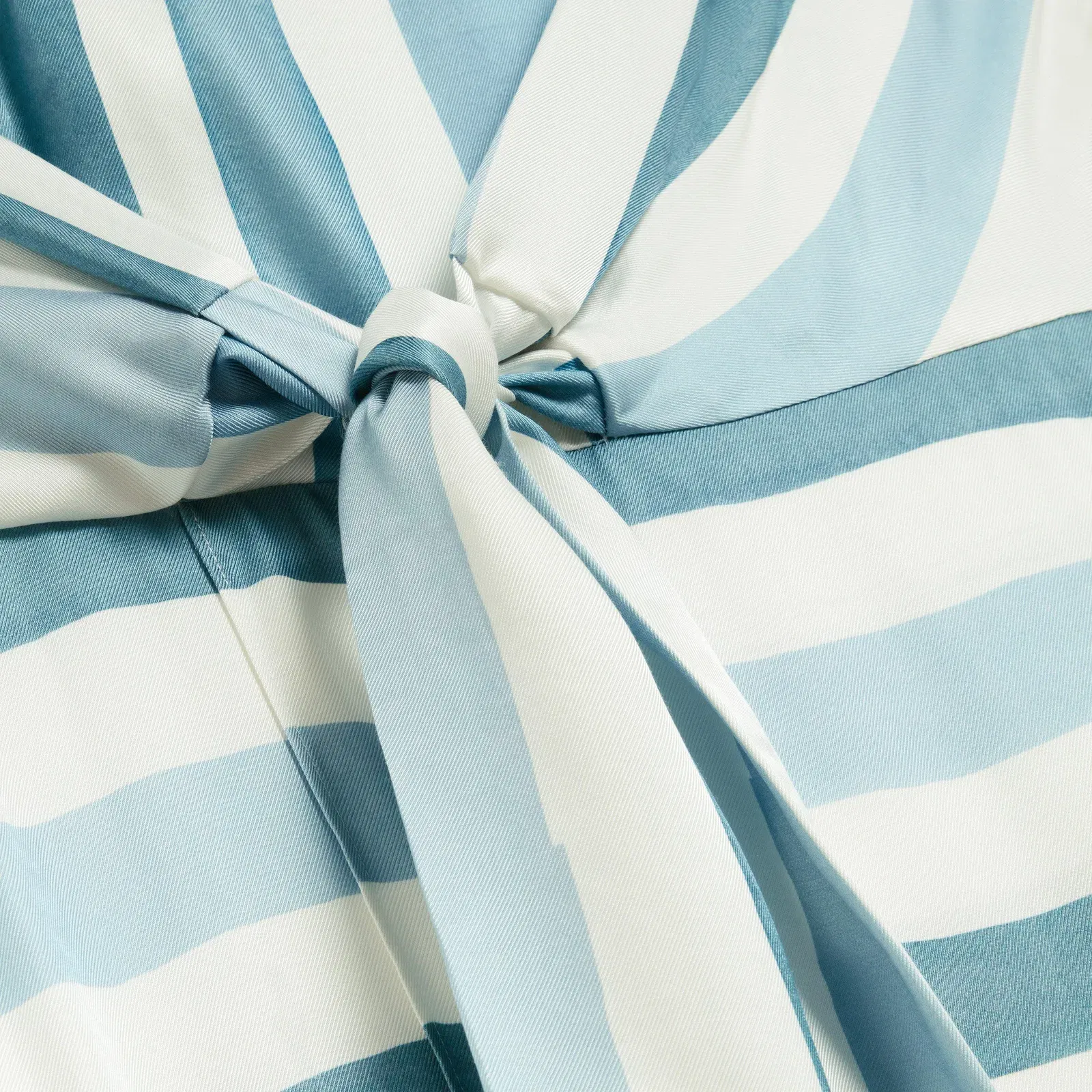 Ted Baker Blue Stripe Tie Front Sleeveless Midi Dress