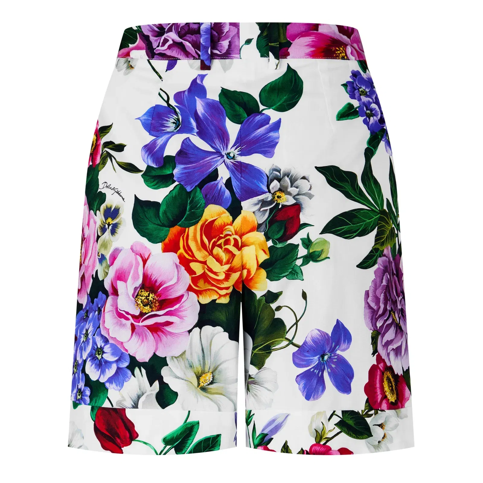 Floral Cotton Tailored Shorts