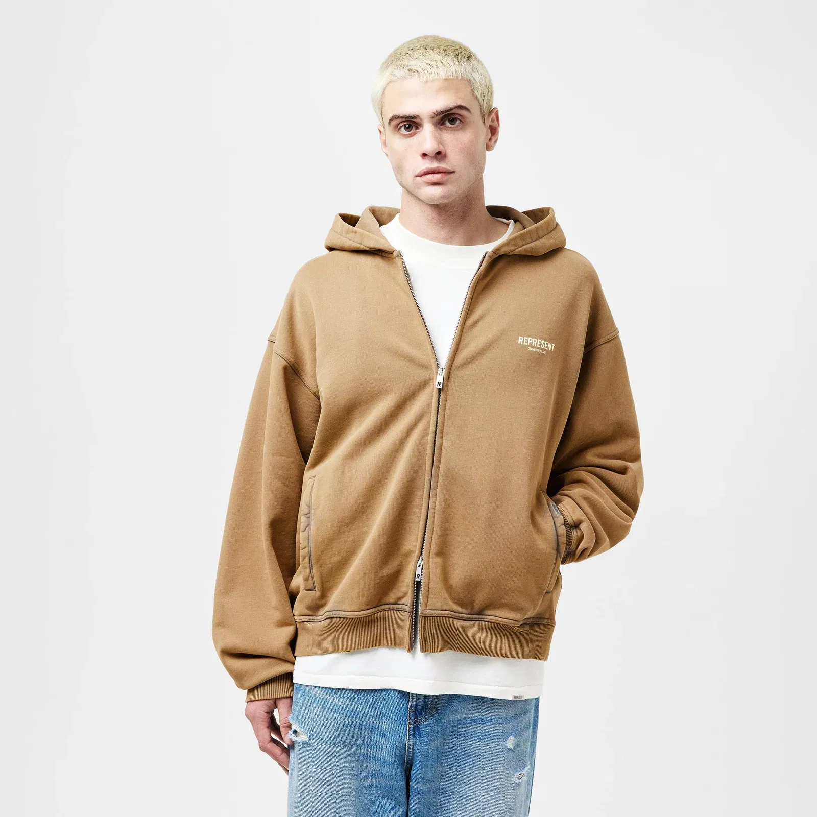 Rep Owners Club Zipped Hoodie, Bold Logo