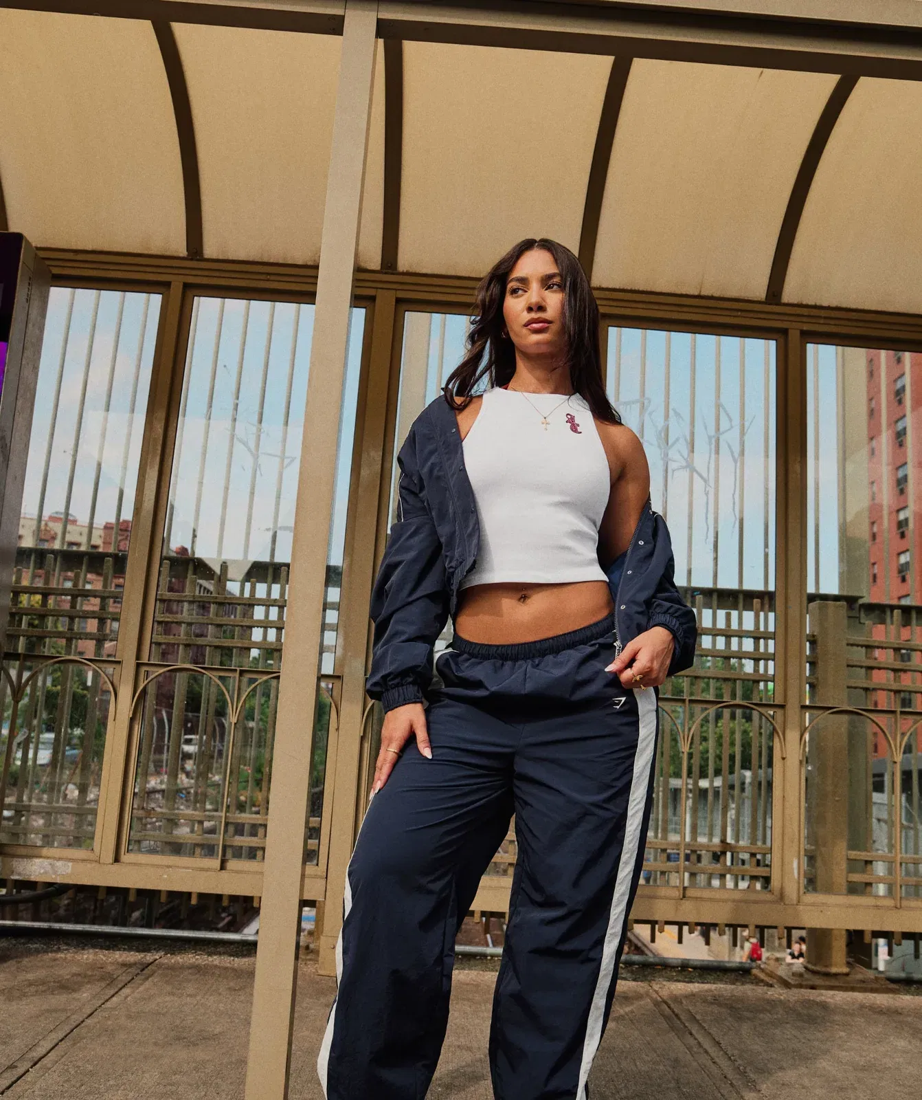 Gymshark x Analis Woven Track Jacket - Midnight Blue