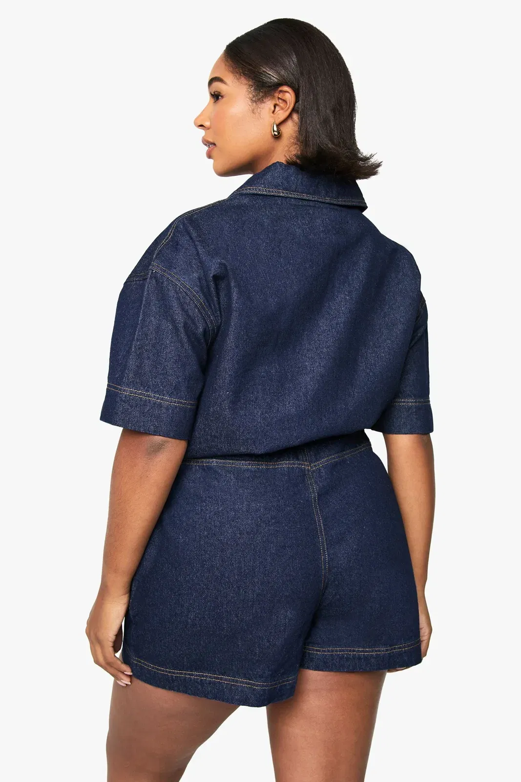 Plus Denim Wrap Skort