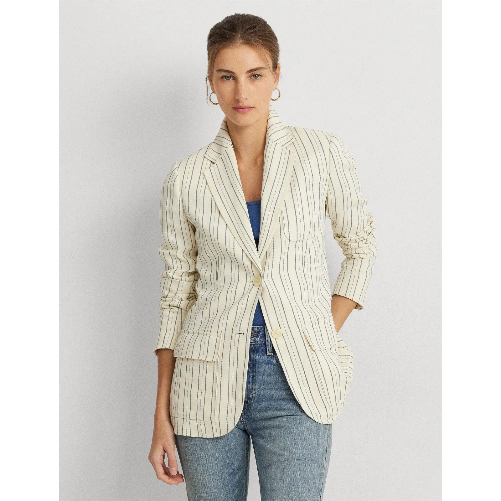 Lawdro Linen Long Sleeve Blazer