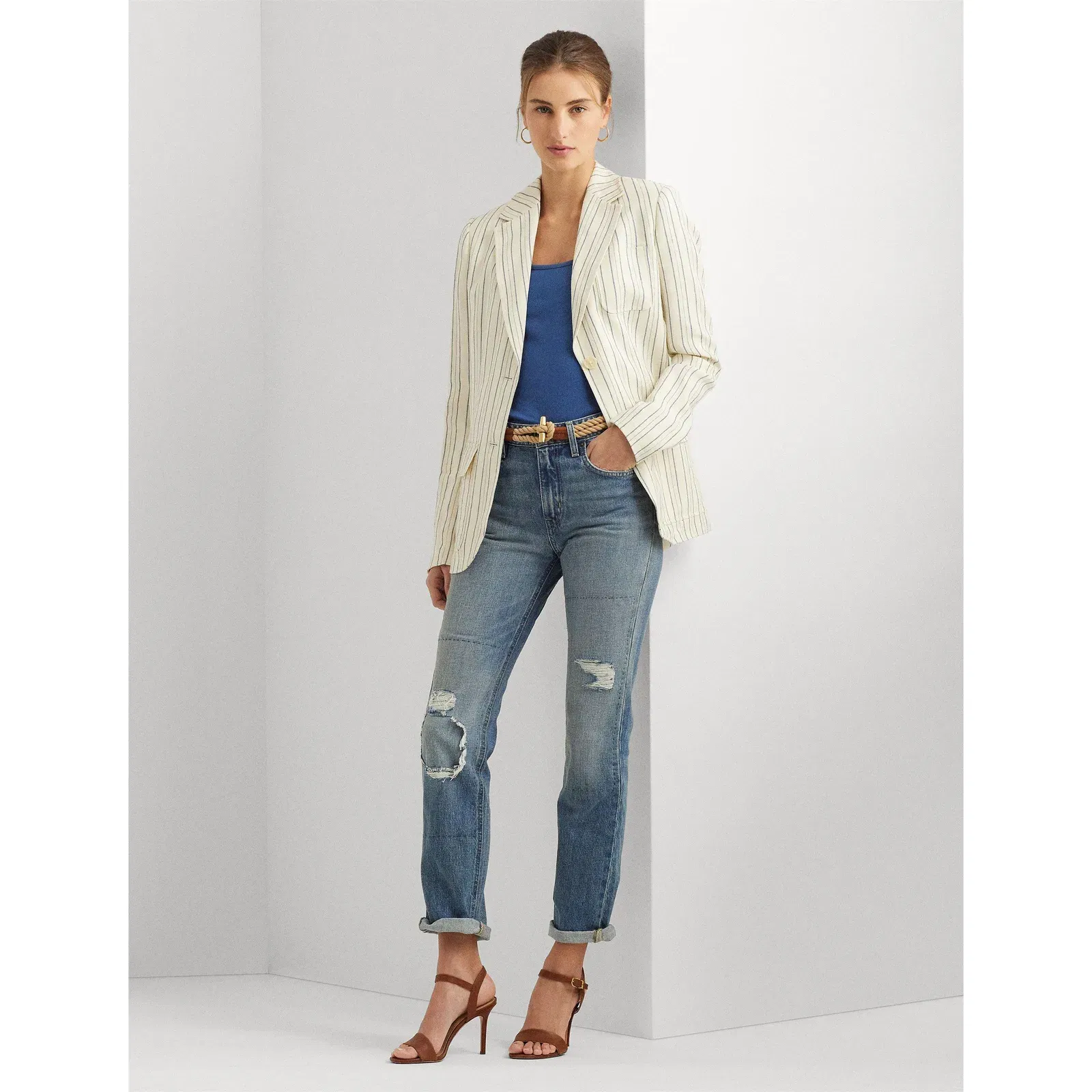 Lawdro Linen Long Sleeve Blazer