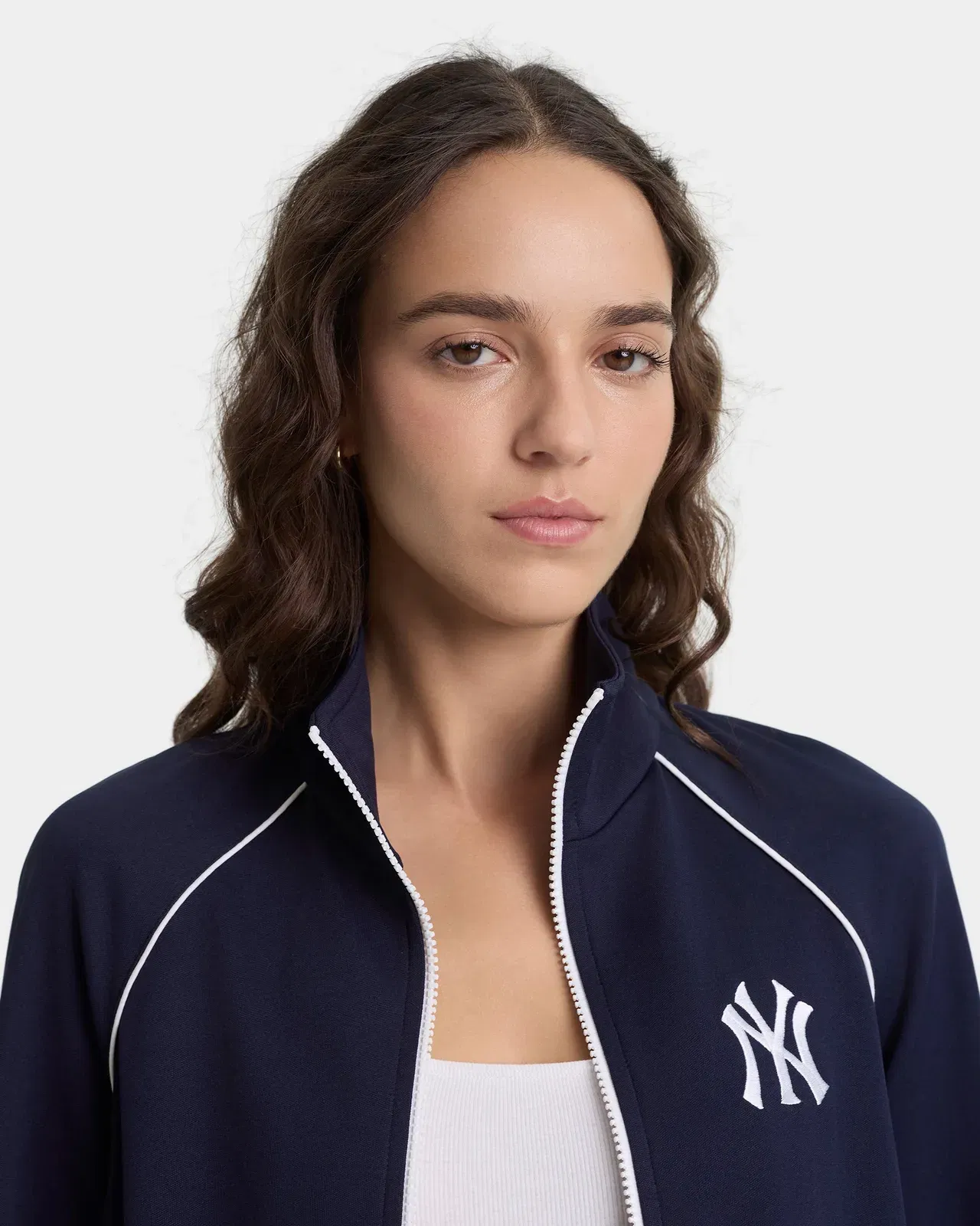 Heritage Yankees Serif Retro Track Jacket - Navy/White