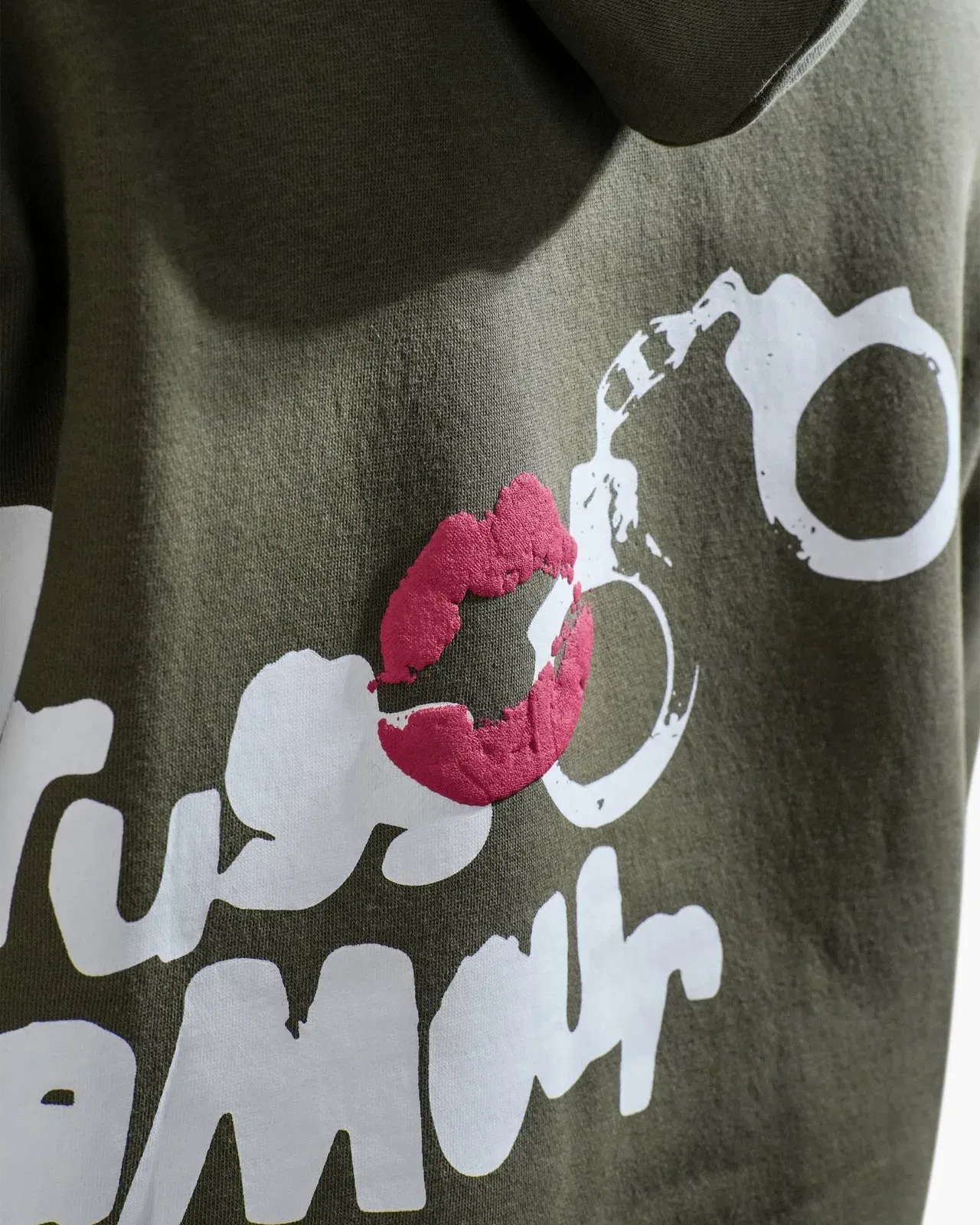 Chico' - Dark Olive Printed Regular Fit Hoodie