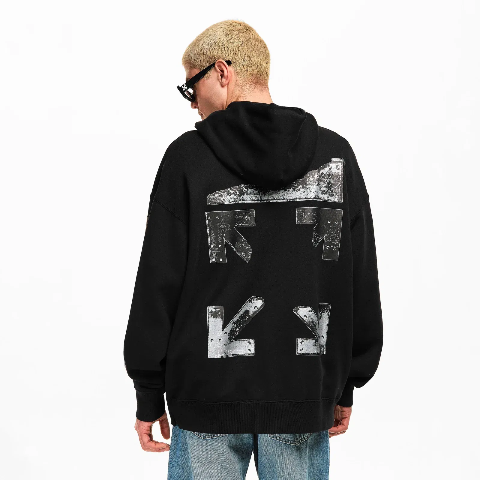 Metal Arrow Zip Hoodie