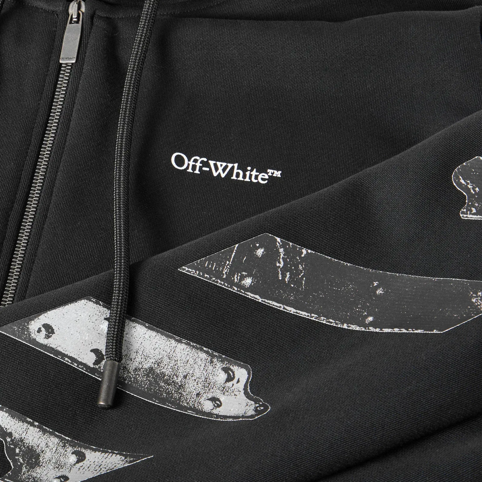 Metal Arrow Zip Hoodie