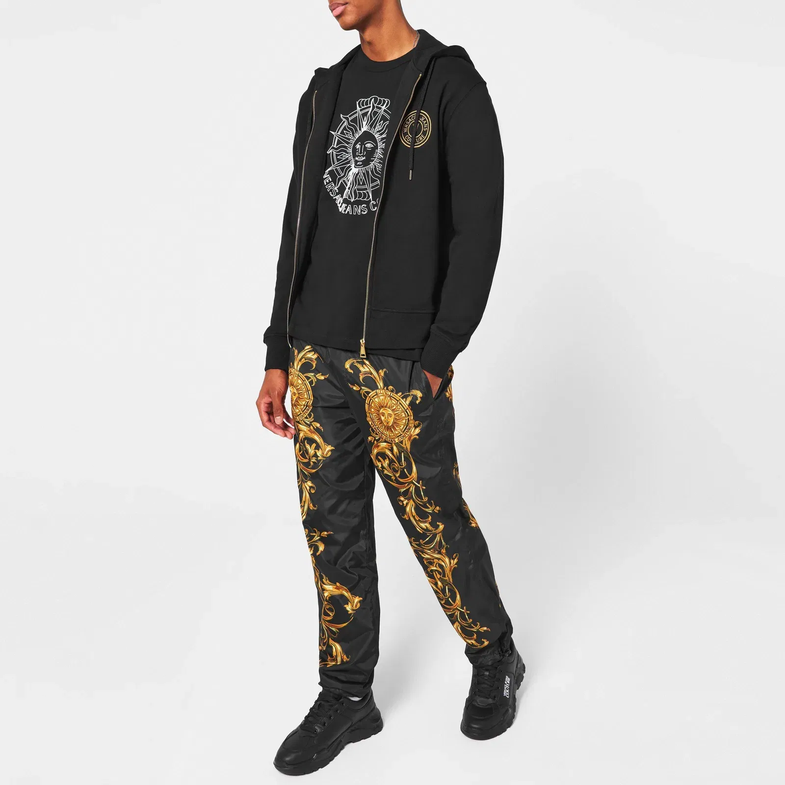 Foil Stamp Zip Hoodie