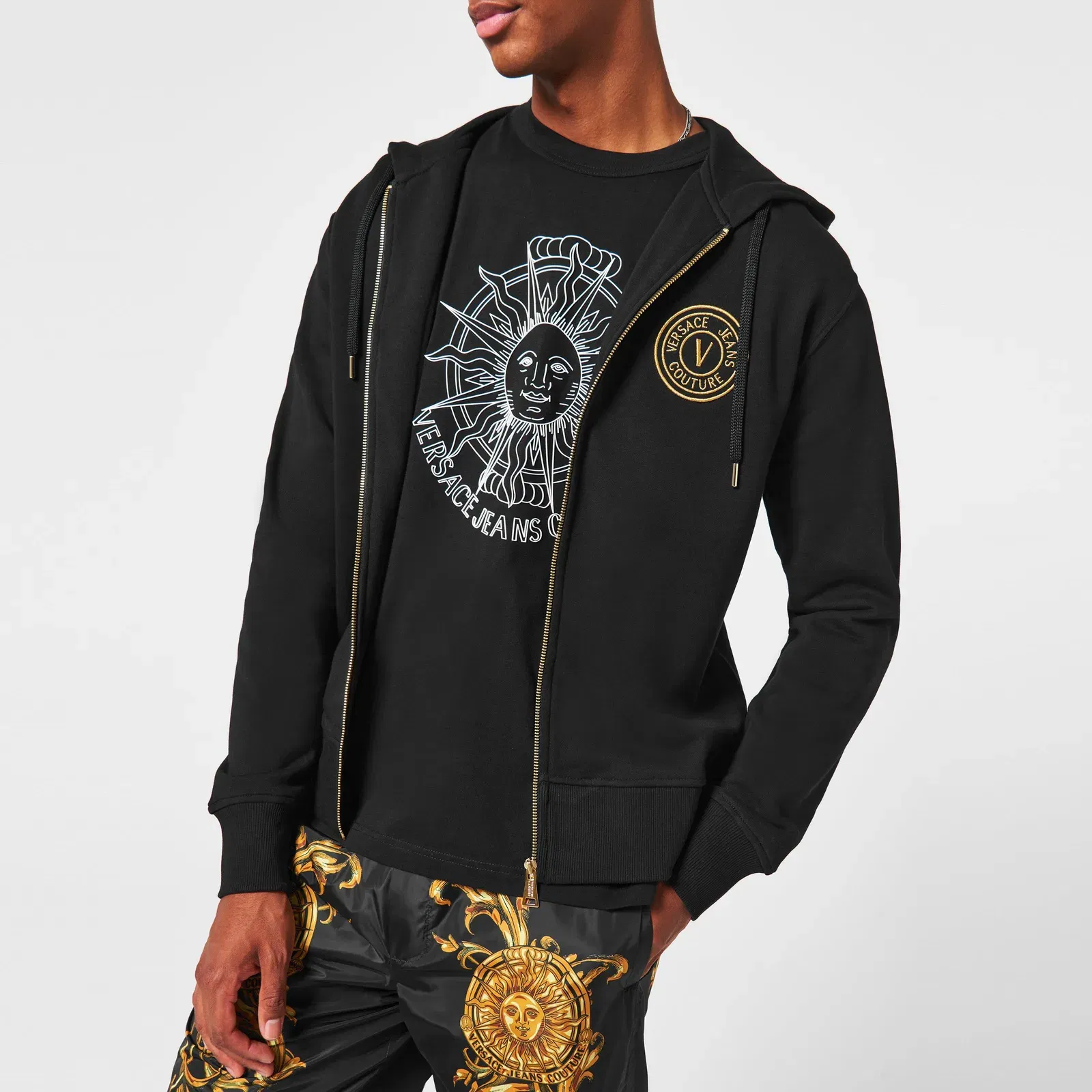 Foil Stamp Zip Hoodie