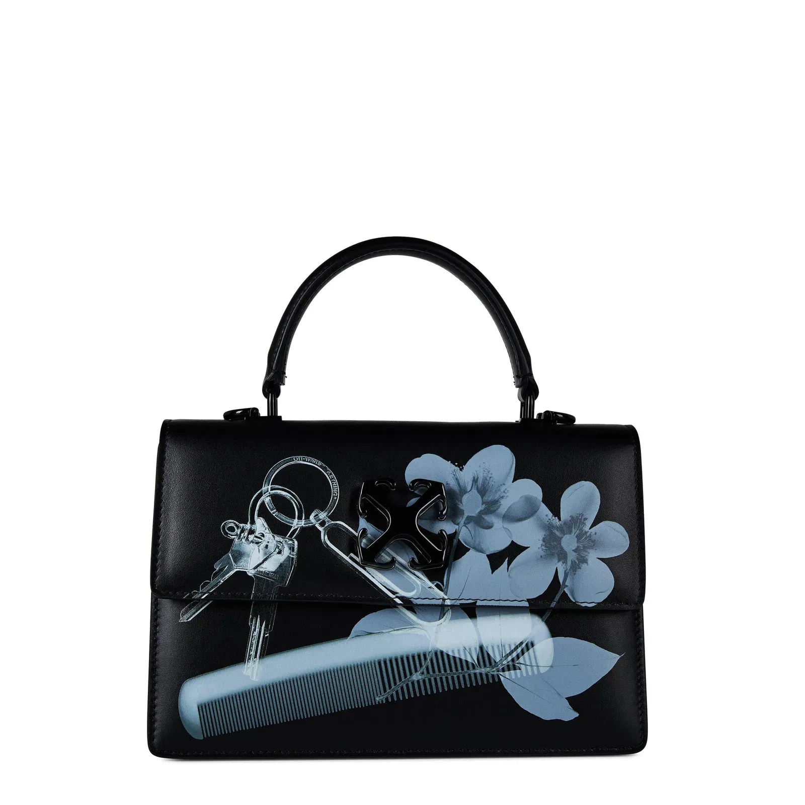 Jitney X-Ray Print Leather Handbag