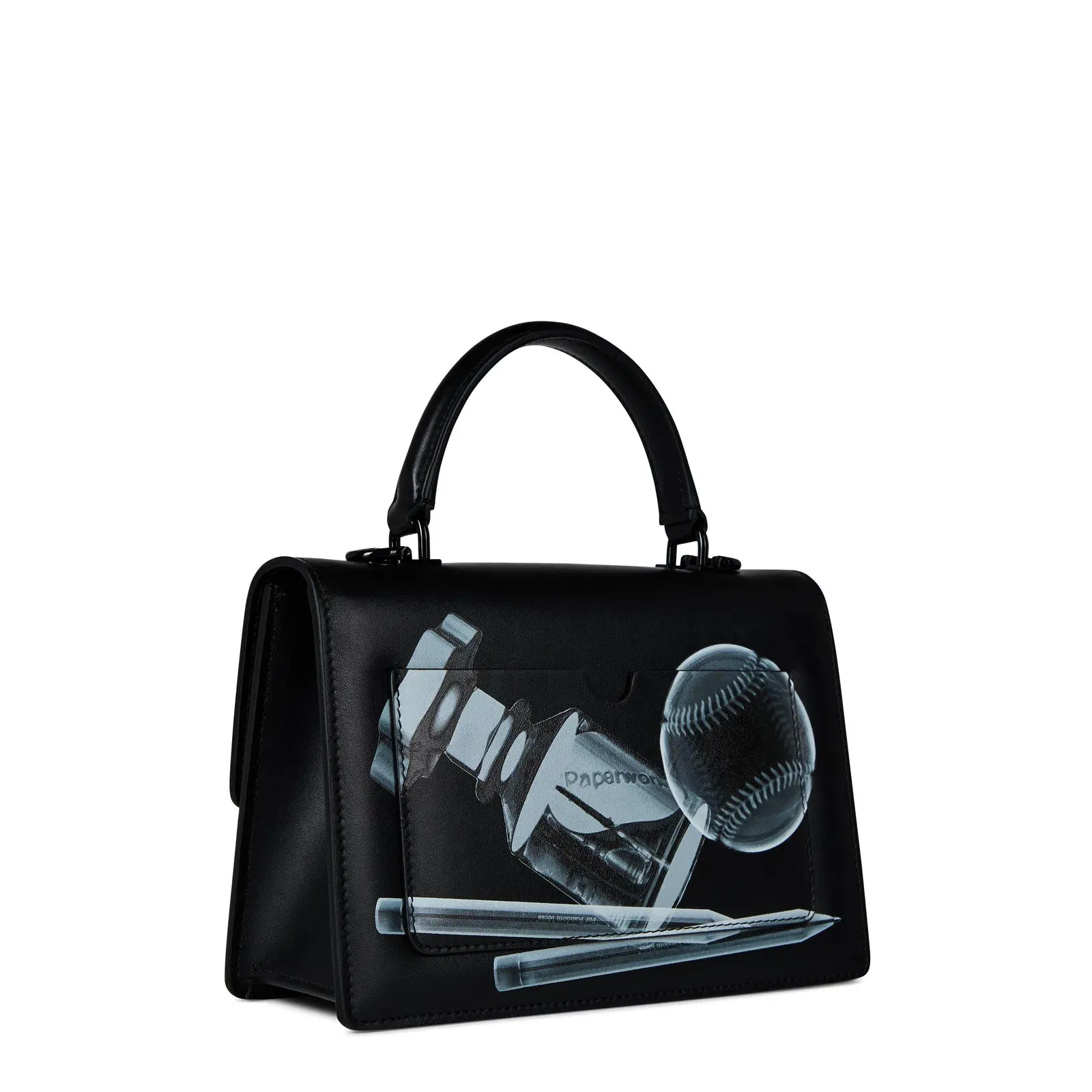 Jitney X-Ray Print Leather Handbag