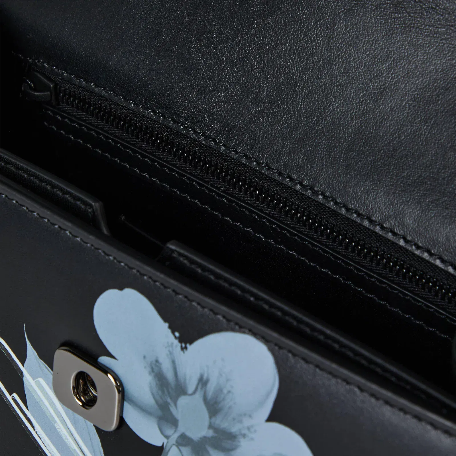 Jitney X-Ray Print Leather Handbag