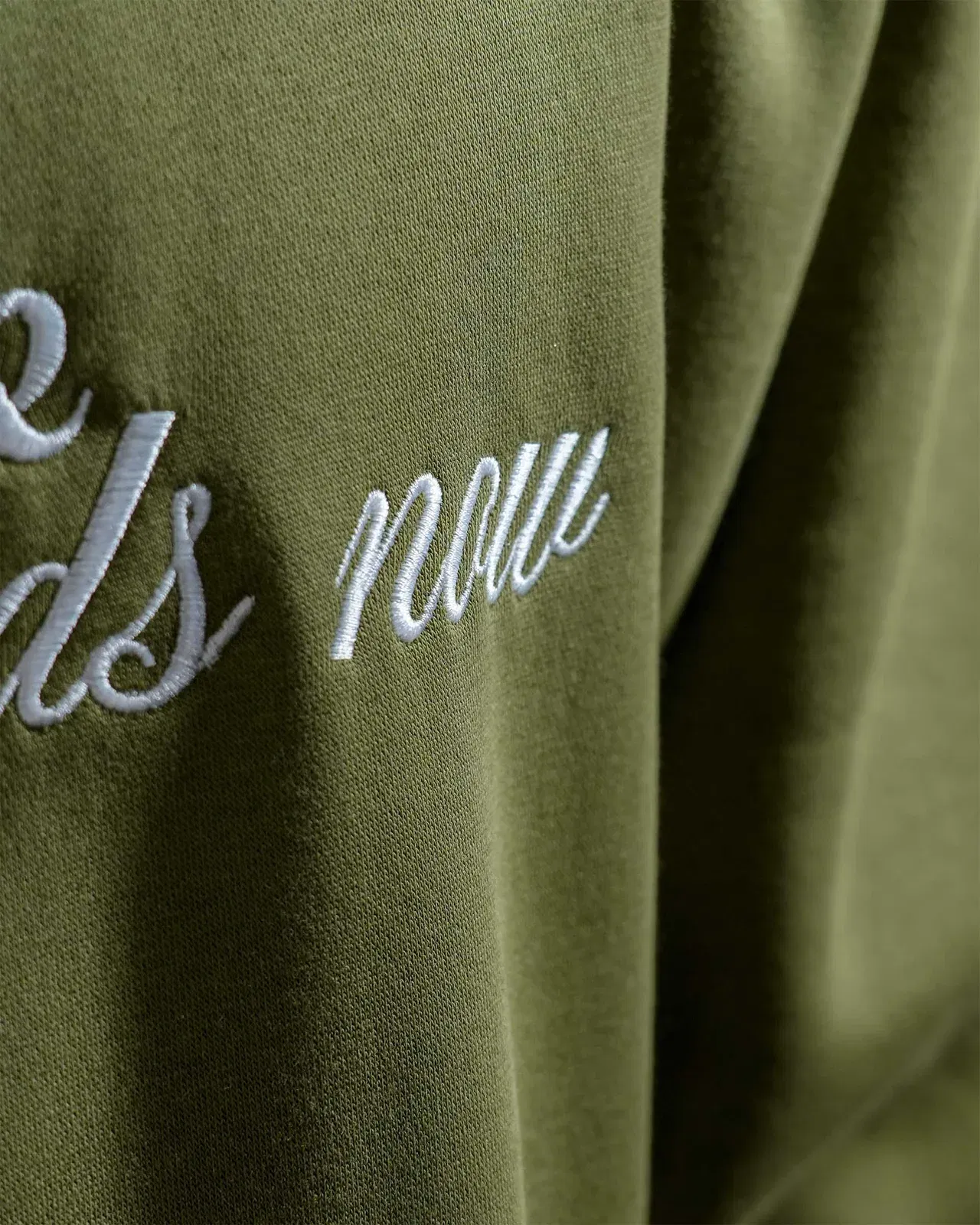 Diabolical - Olive Embroidered Oversized Sweatshirt