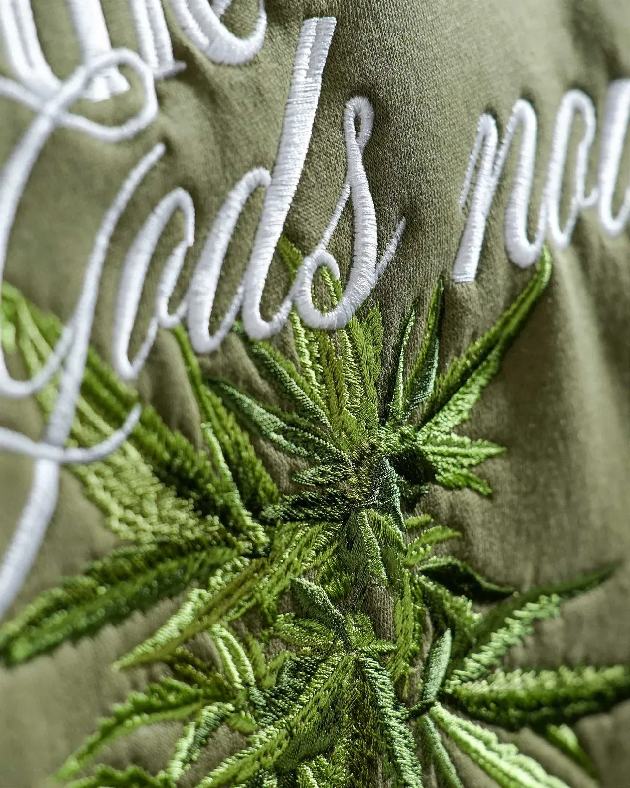 Diabolical - Olive Embroidered Oversized Sweatshirt