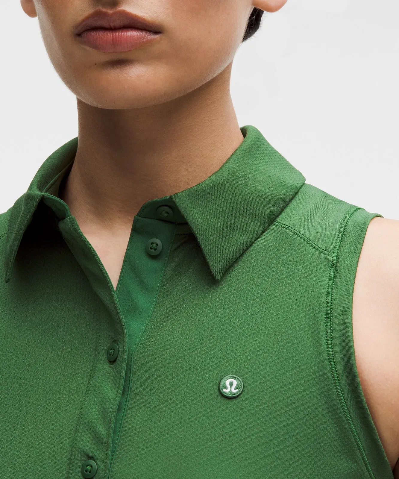 Lululemon Quick-Dry Sleeveless Polo Shirt Straight Hem *Logo