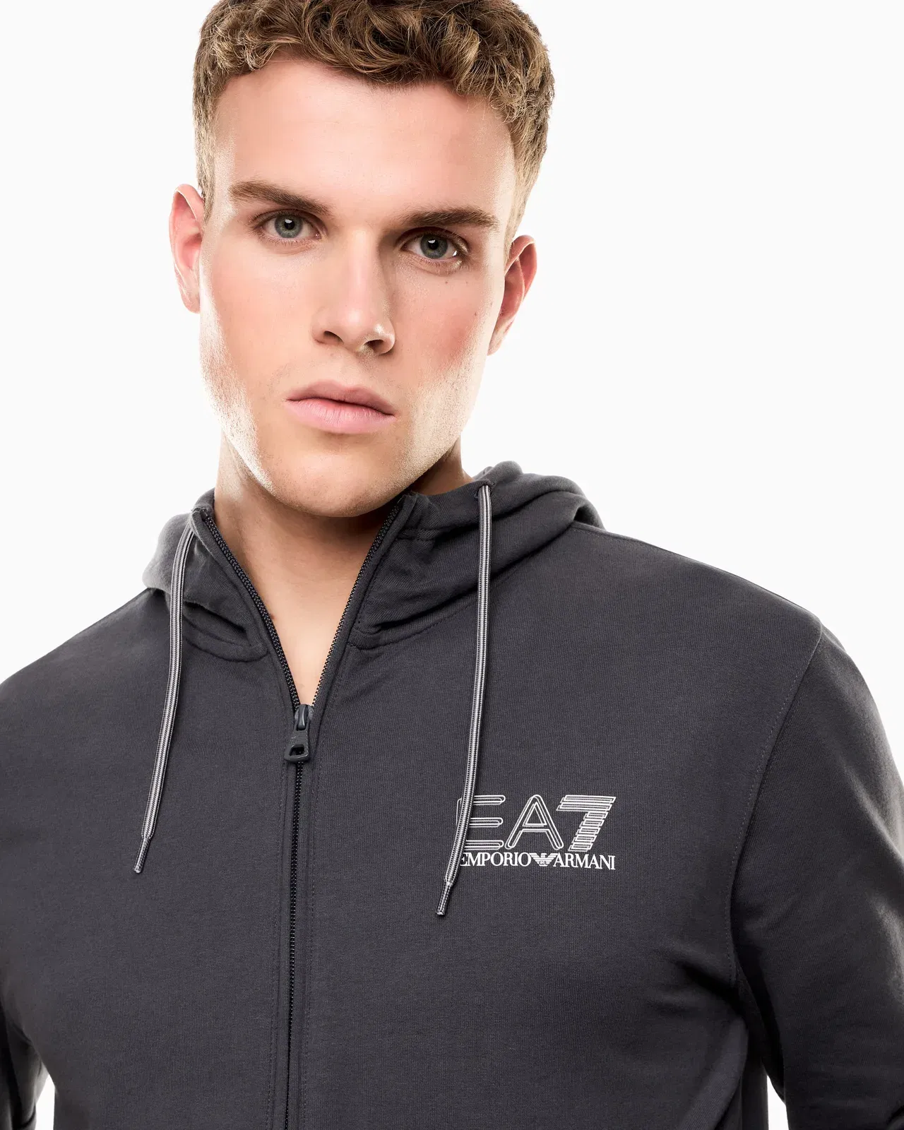 EA7 Pure cotton tracksuit with hood