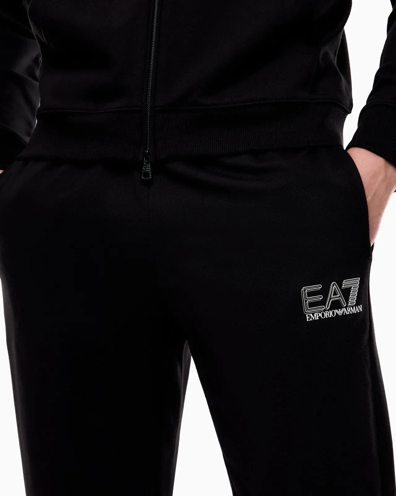 EA7 Pure cotton tracksuit with hood