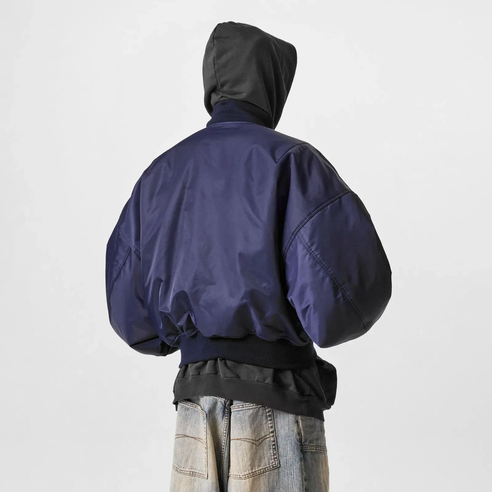 Round Bomber Long Sleeve Zip Parka