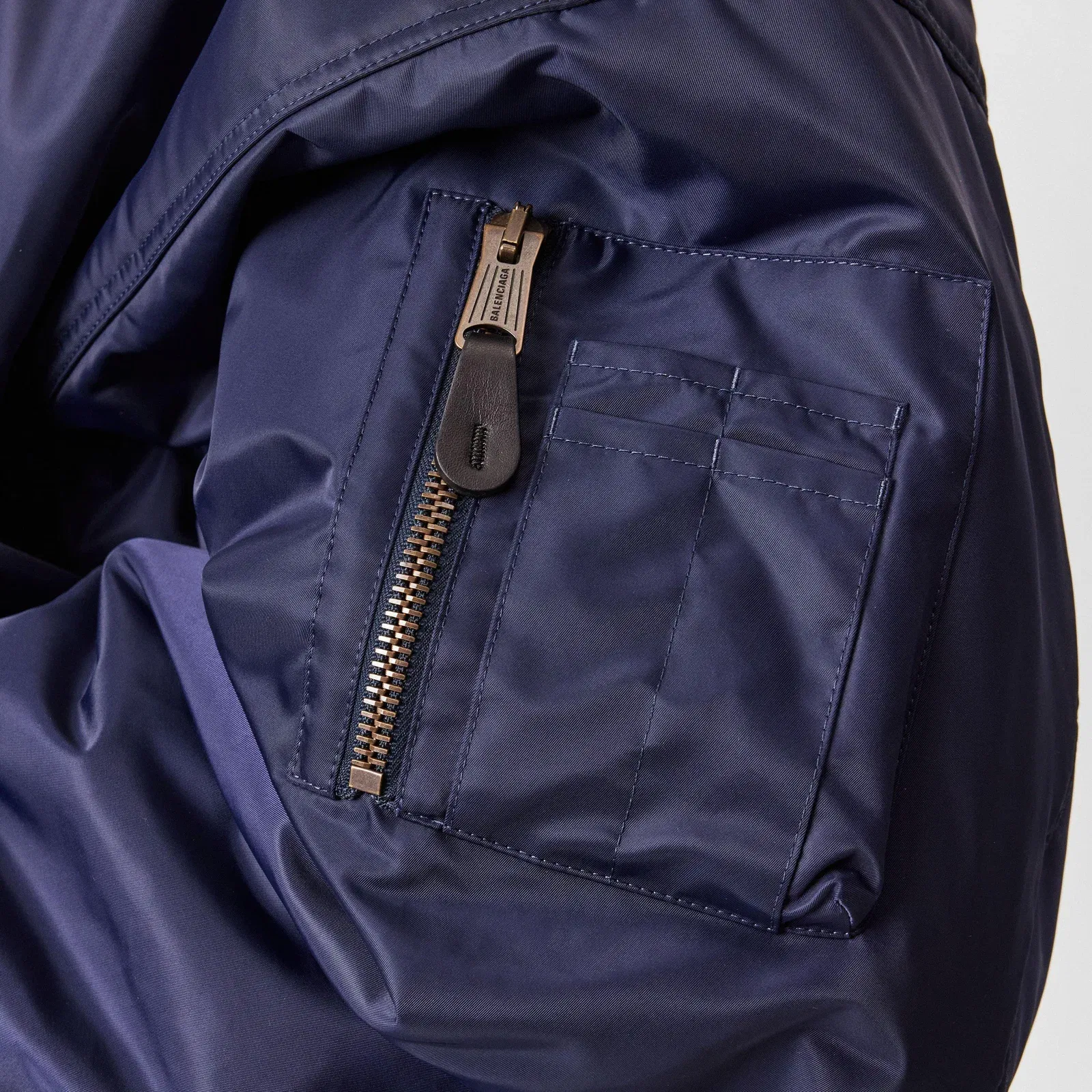 Round Bomber Long Sleeve Zip Parka