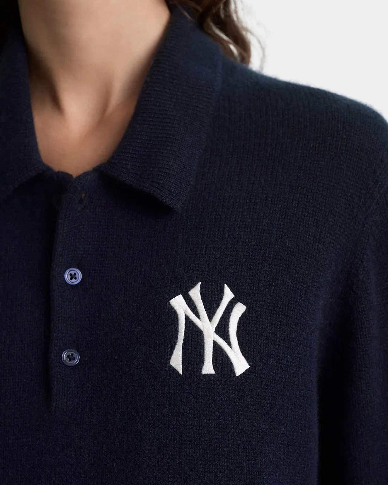 Heritage Yankees Serif Cashmere Polo - Navy/White