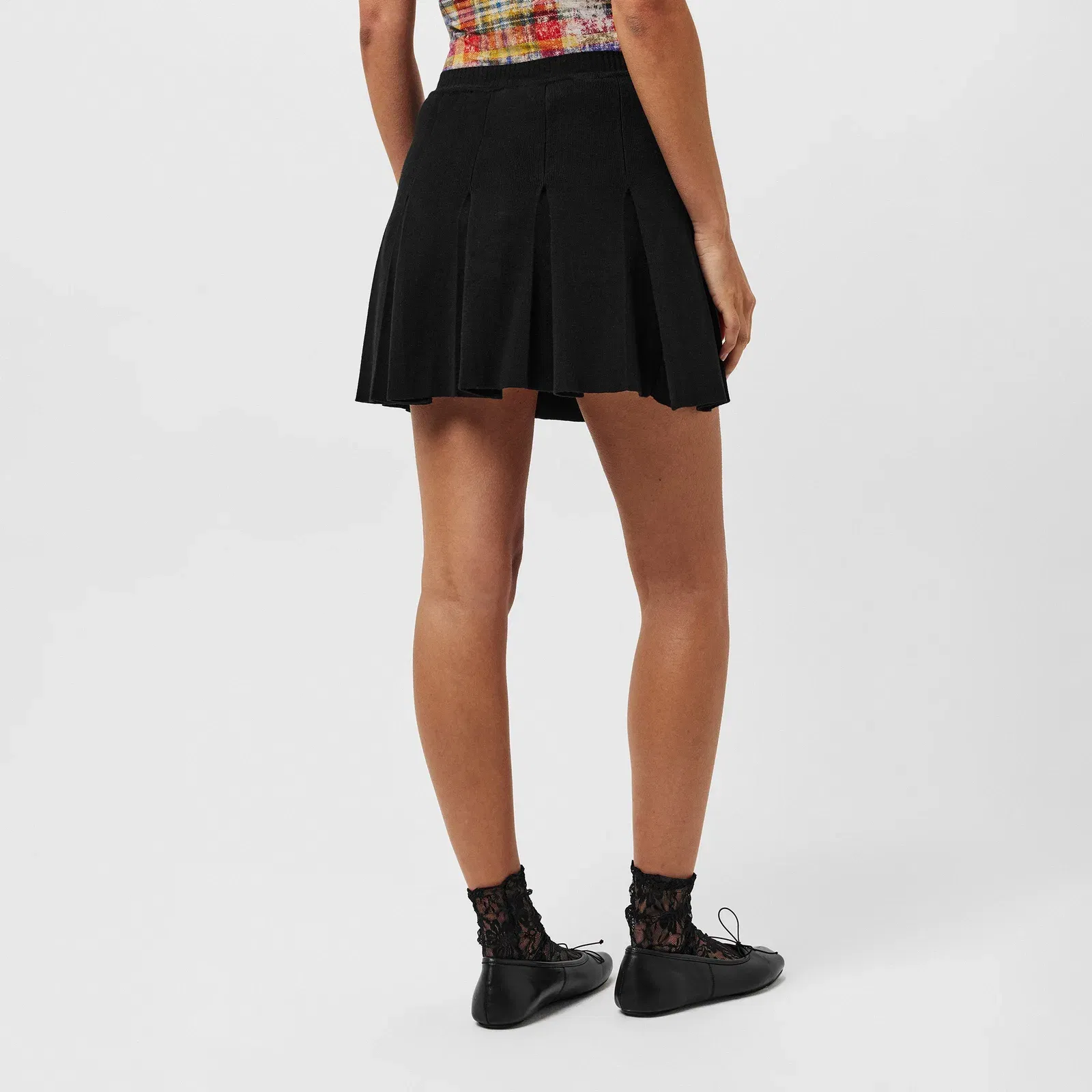 Viv Bea Tartan Pleated Mini Skirt