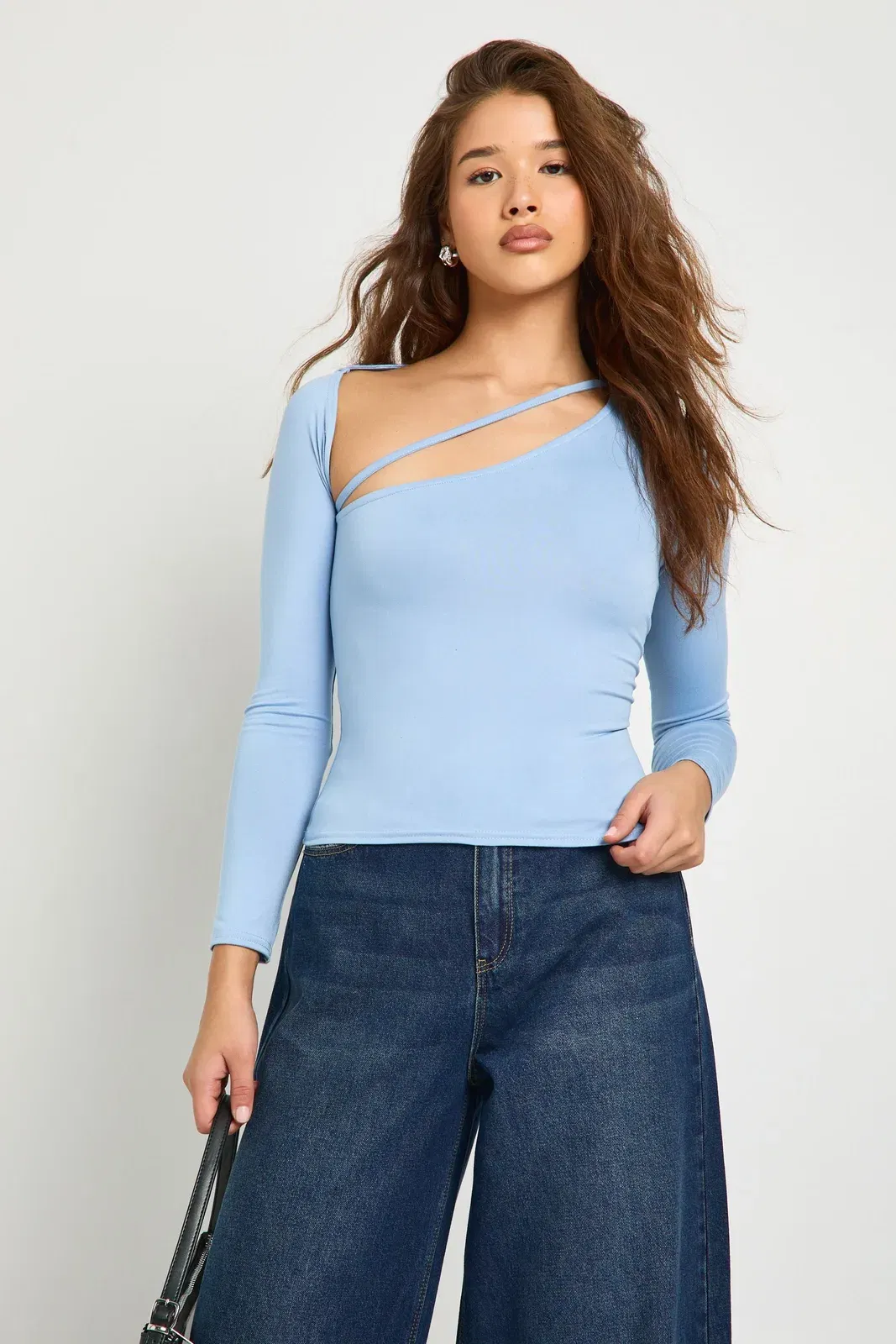 Super Soft Long Sleeve Strap Detail Top