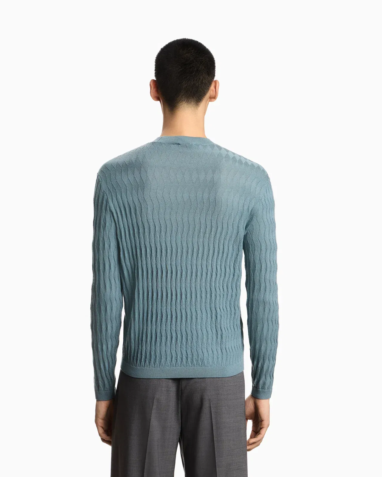 Emporio Armani Textured virgin wool jumper