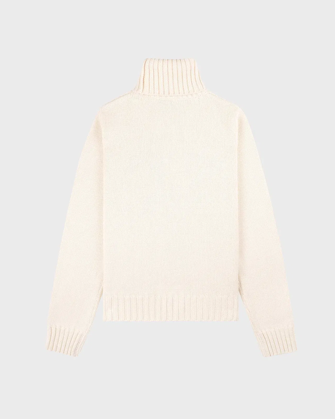 NY Crest Knitted Turtleneck - Ecru