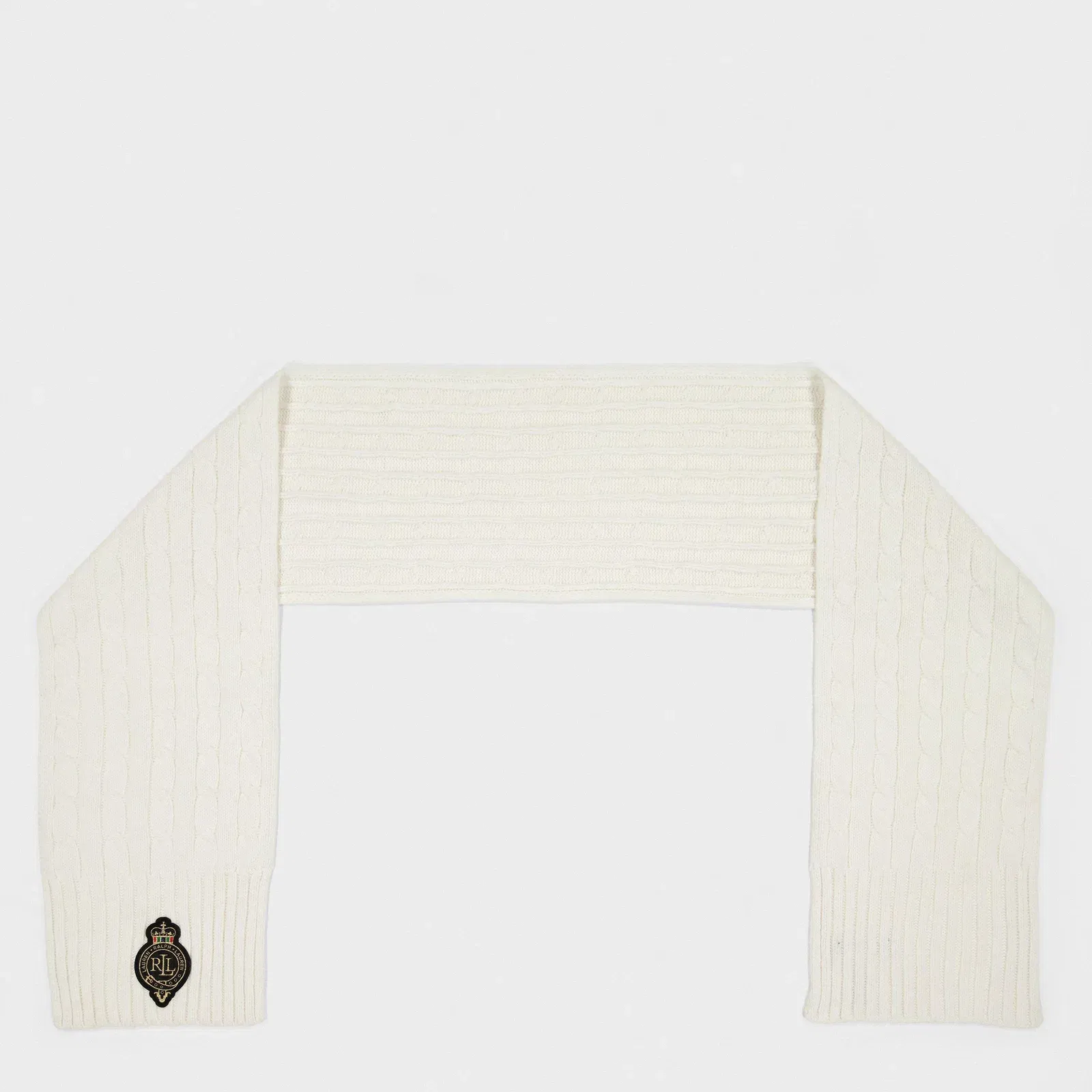 Crest Cable-Knit Scarf