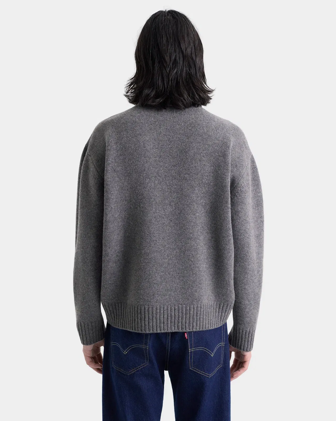 SRC Wool Turtleneck - Light Grey/Navy