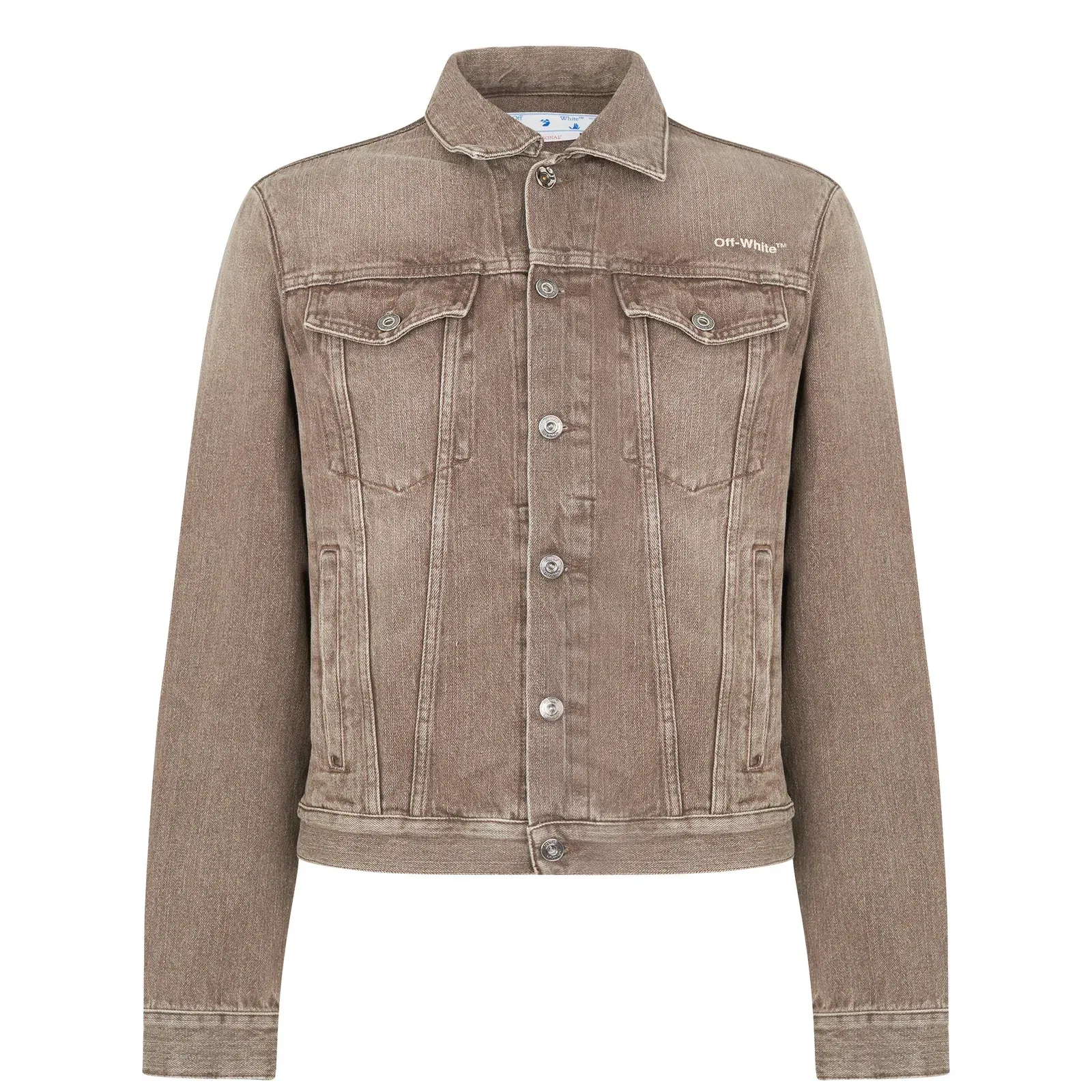 Tab Slim Cotton Long Sleeve Denim Jacket