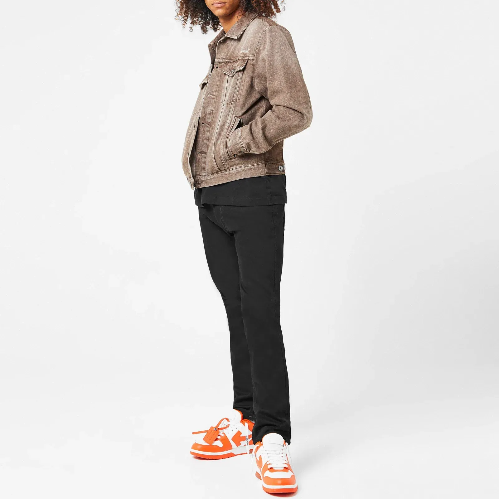 Tab Slim Cotton Long Sleeve Denim Jacket