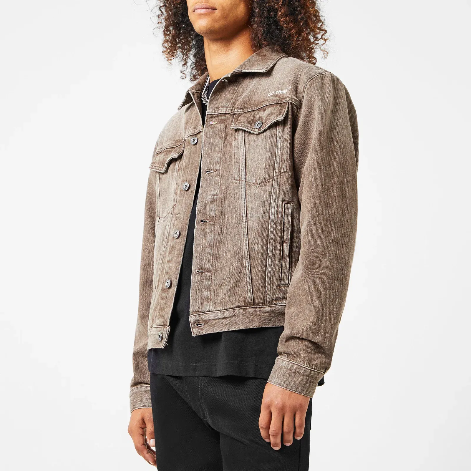 Tab Slim Cotton Long Sleeve Denim Jacket