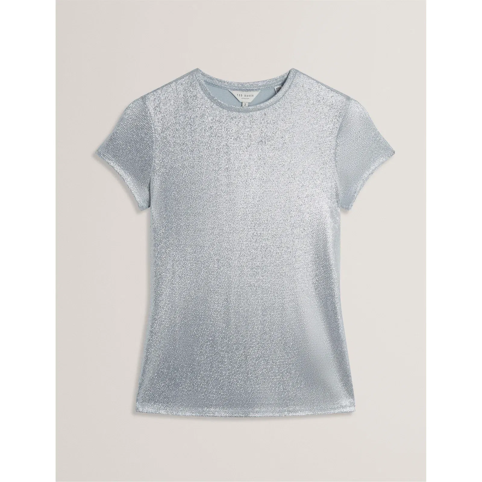 Metallic Short Sleeve Slim Fit T-Shirt