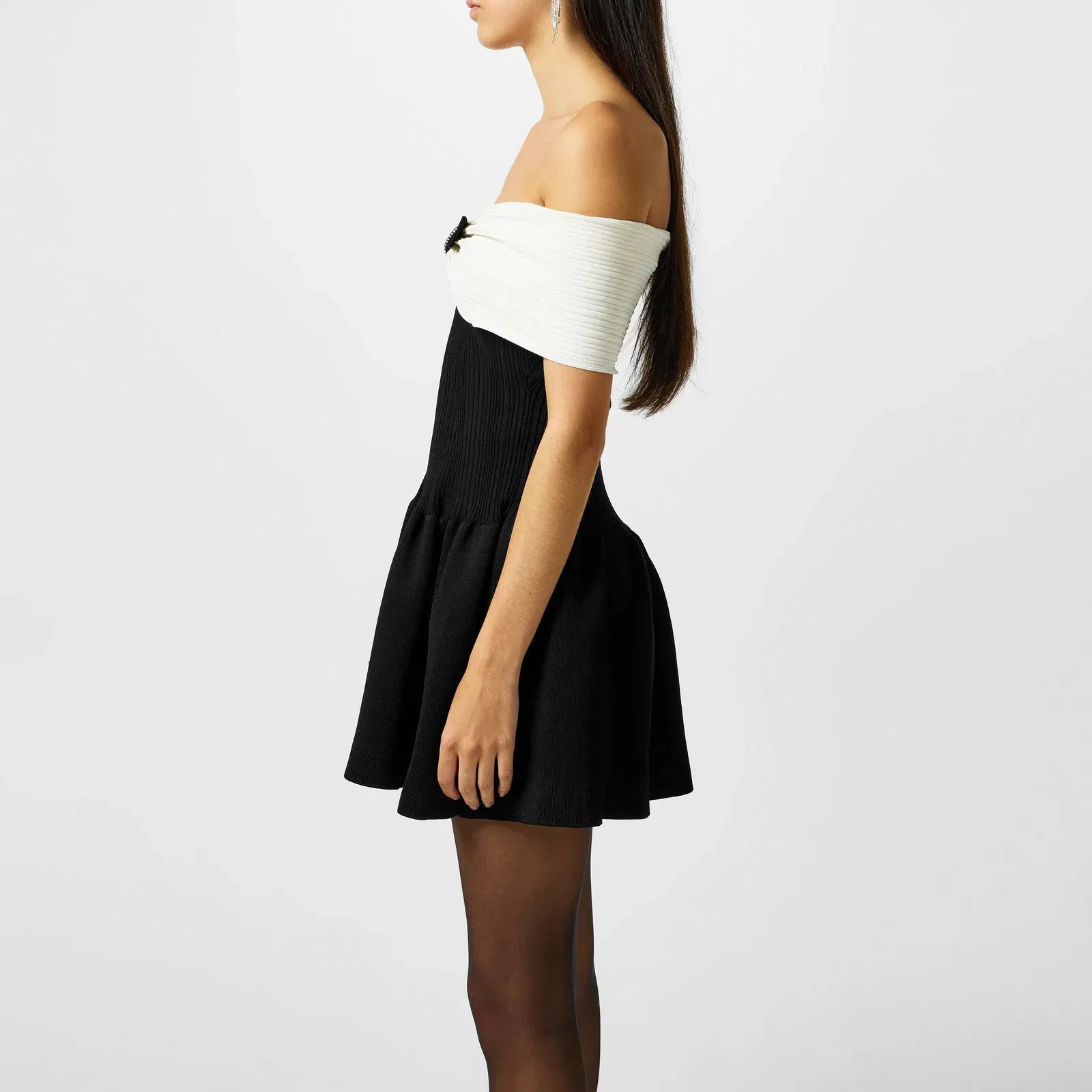 Knit Bow Mini Dress