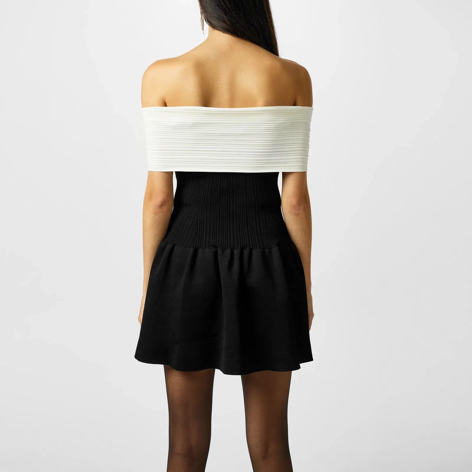 Knit Bow Mini Dress