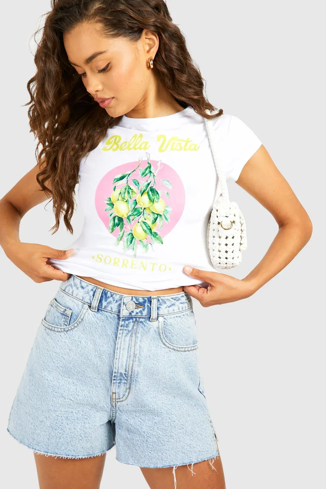 Lemons Printed Cap Sleeve Baby T-Shirt