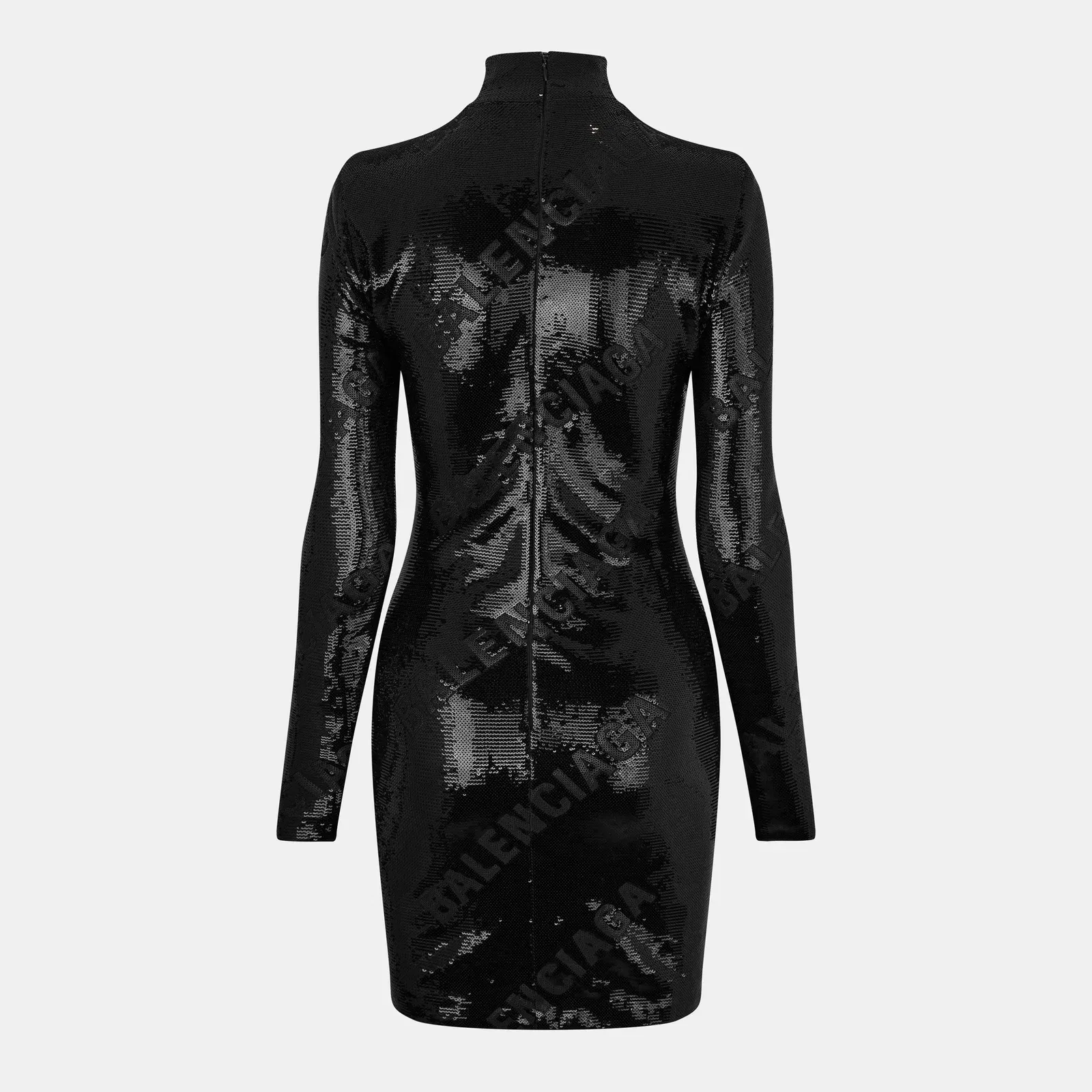 Sequinned Logo Mini Dress
