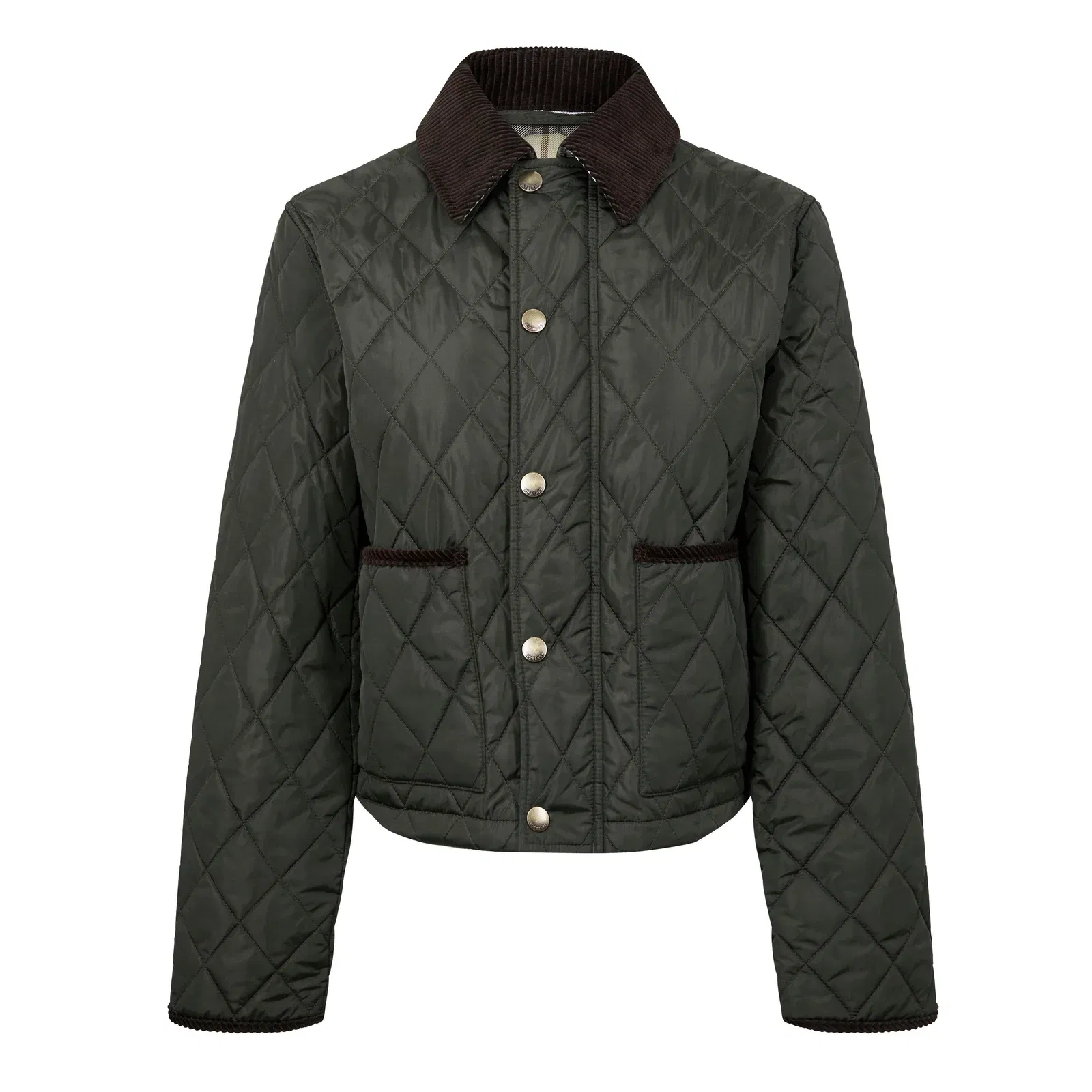Cropped Diamond Quilted Jacket