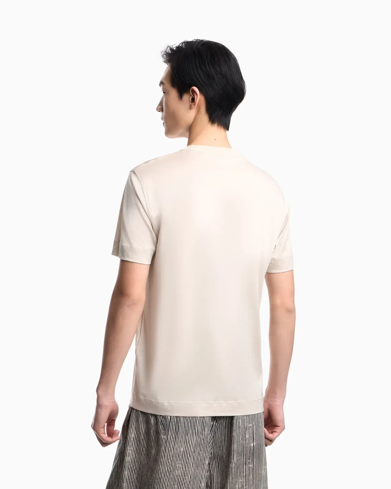 Emporio Armani Slim-fit Lyocell-blend jersey T-shirt with logo patch
