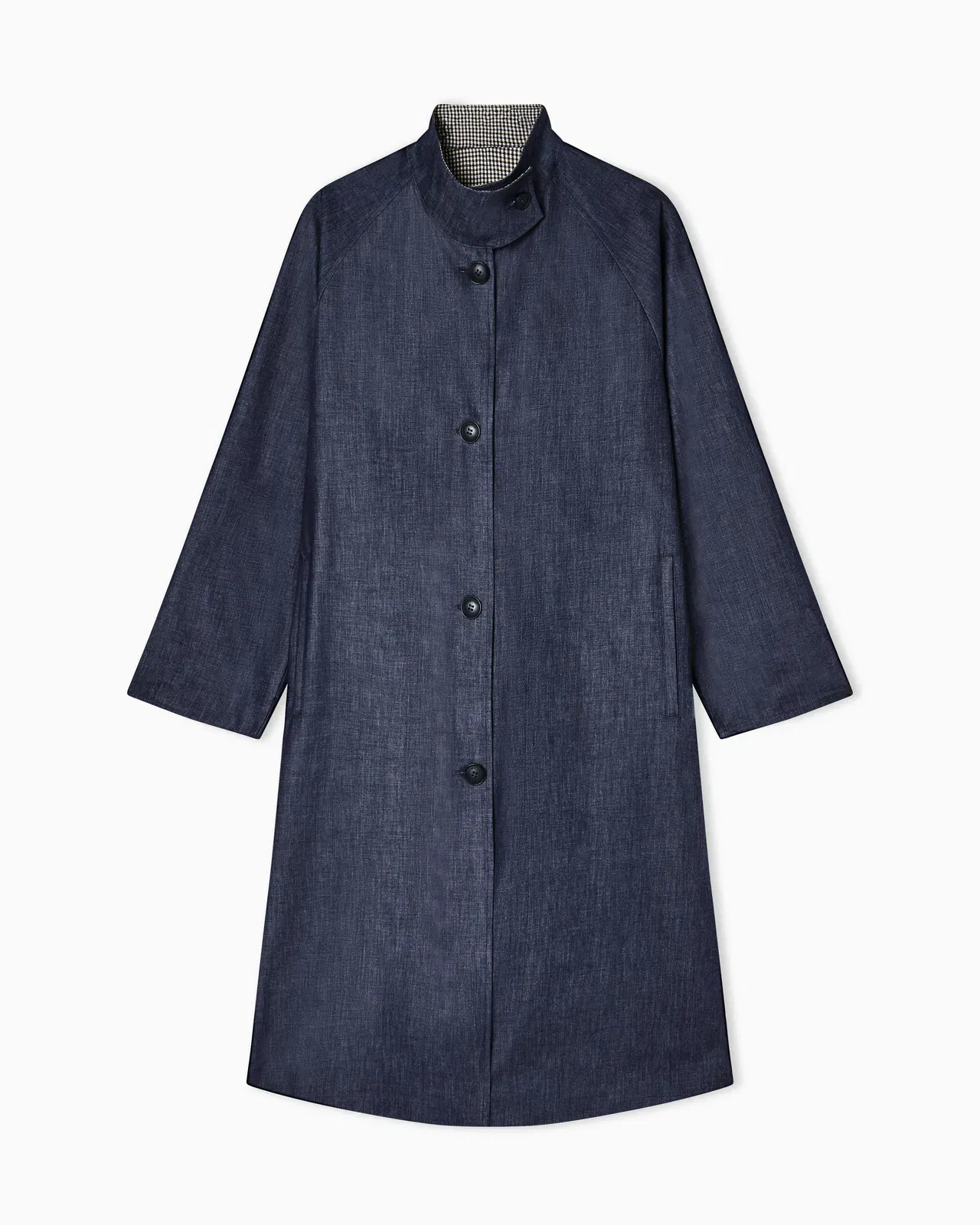 Emporio Armani Eagle Club reversible denim trench coat
