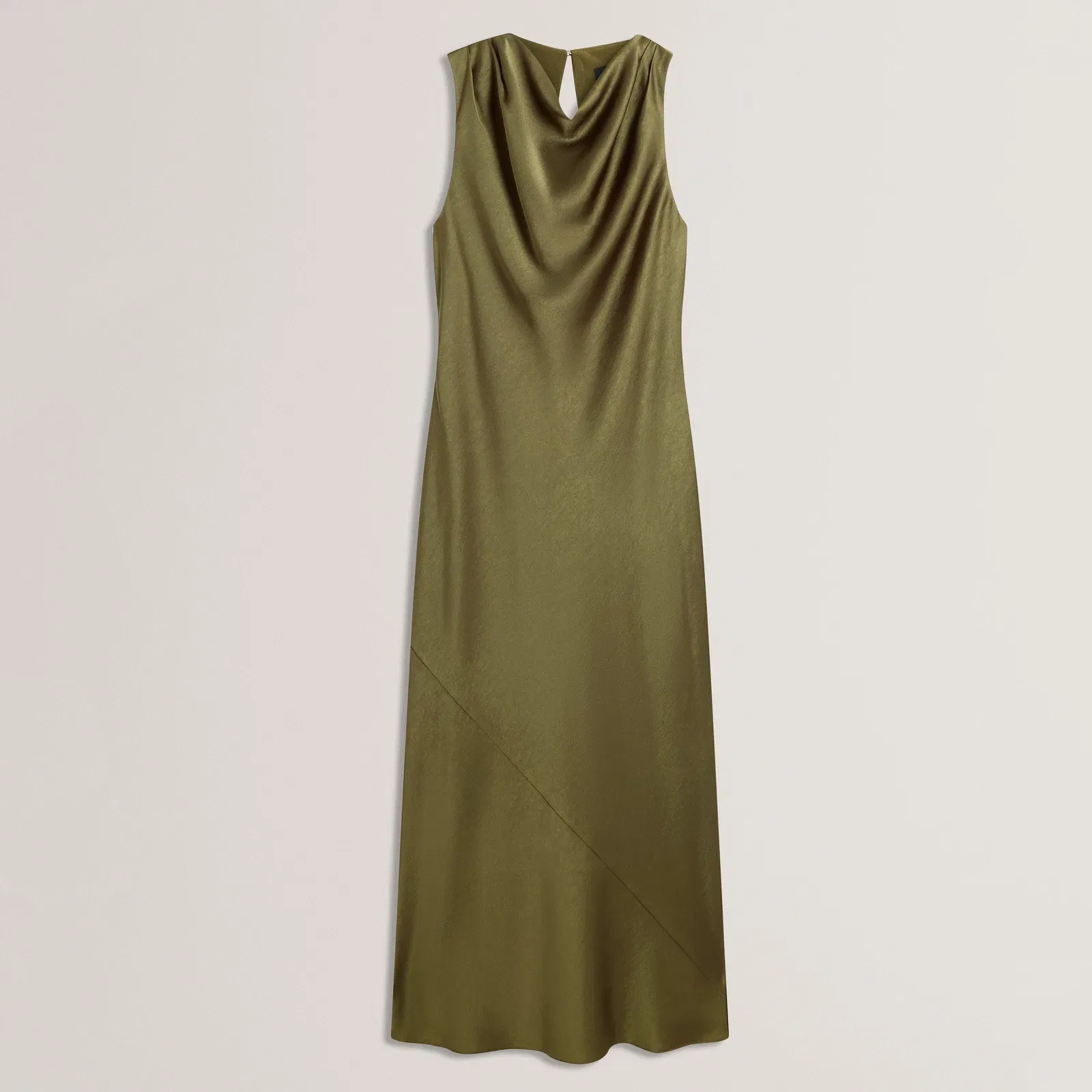 Ted Baker Sleeveless Cowl Neck Satin Midi Dress