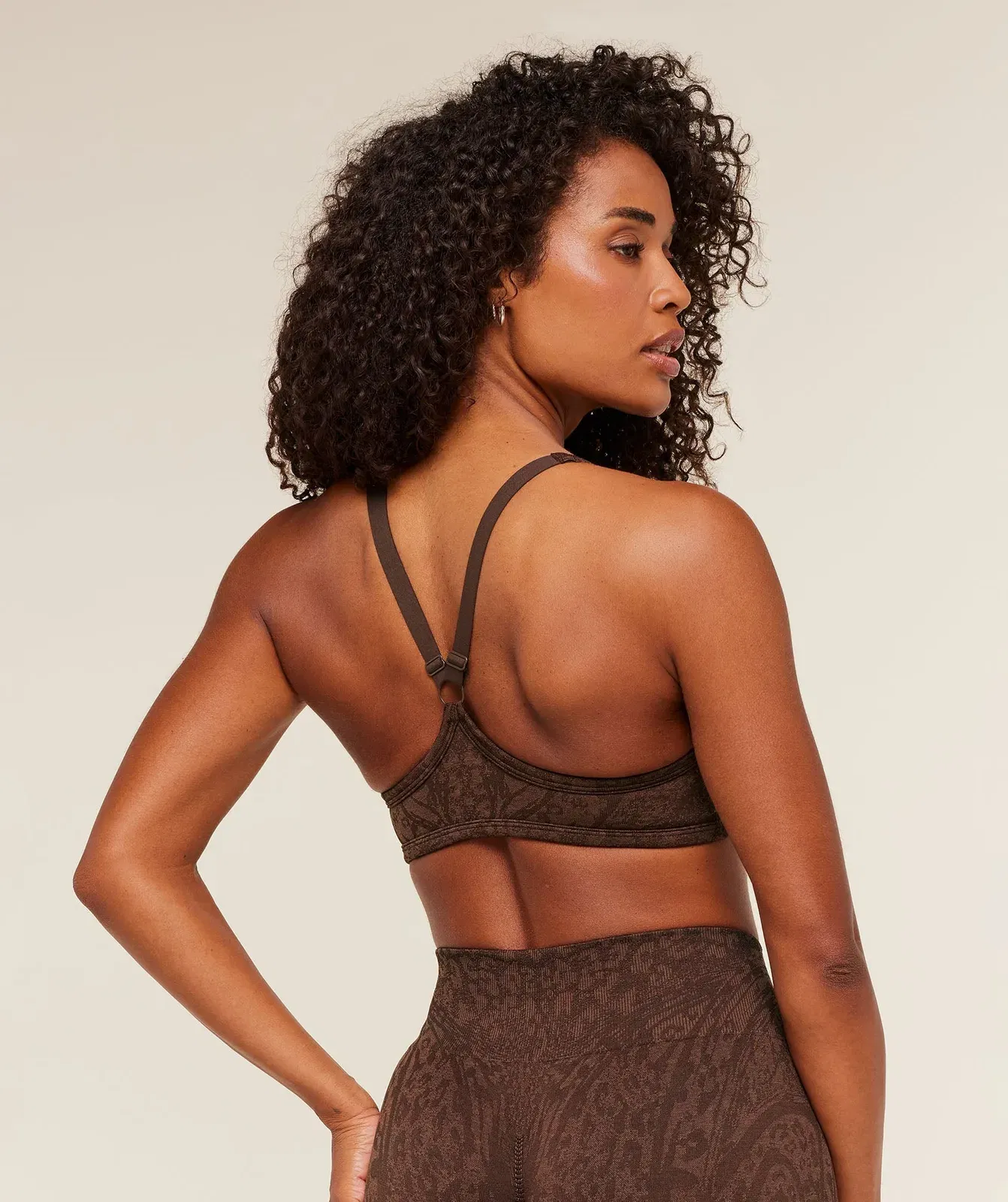 Gymshark Adapt Animal X Whitney Sports Bra - Archive Brown / Soft Brown