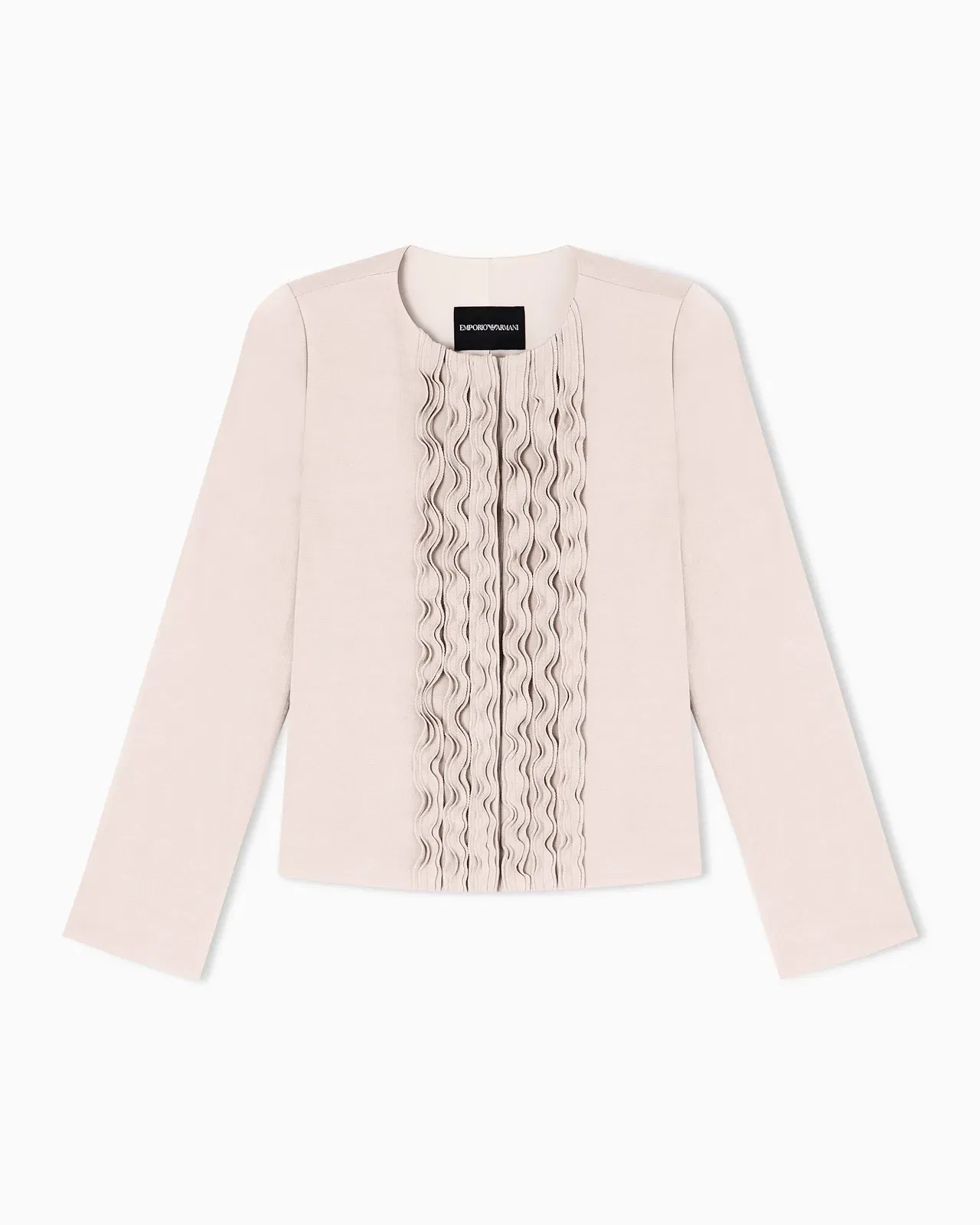 Emporio Armani Armure fabric jacket with ruffles