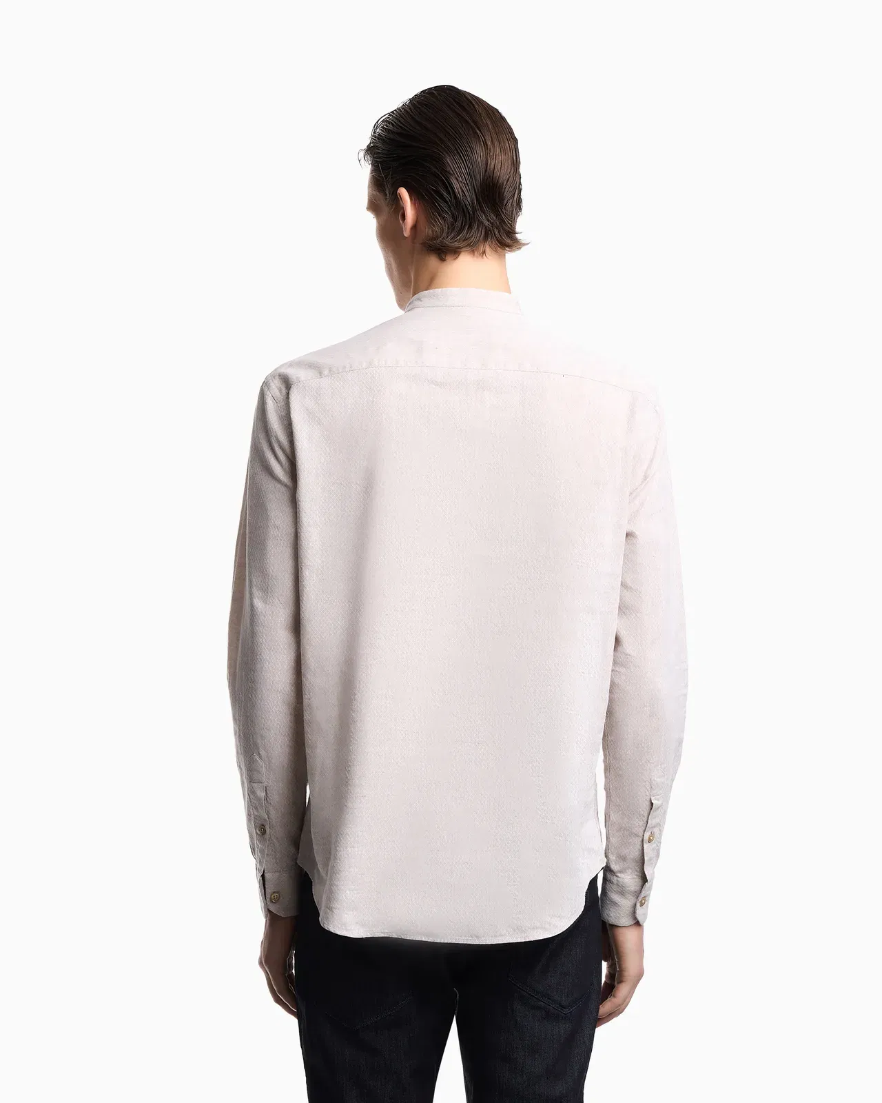 Emporio Armani Armure linen blend shirt