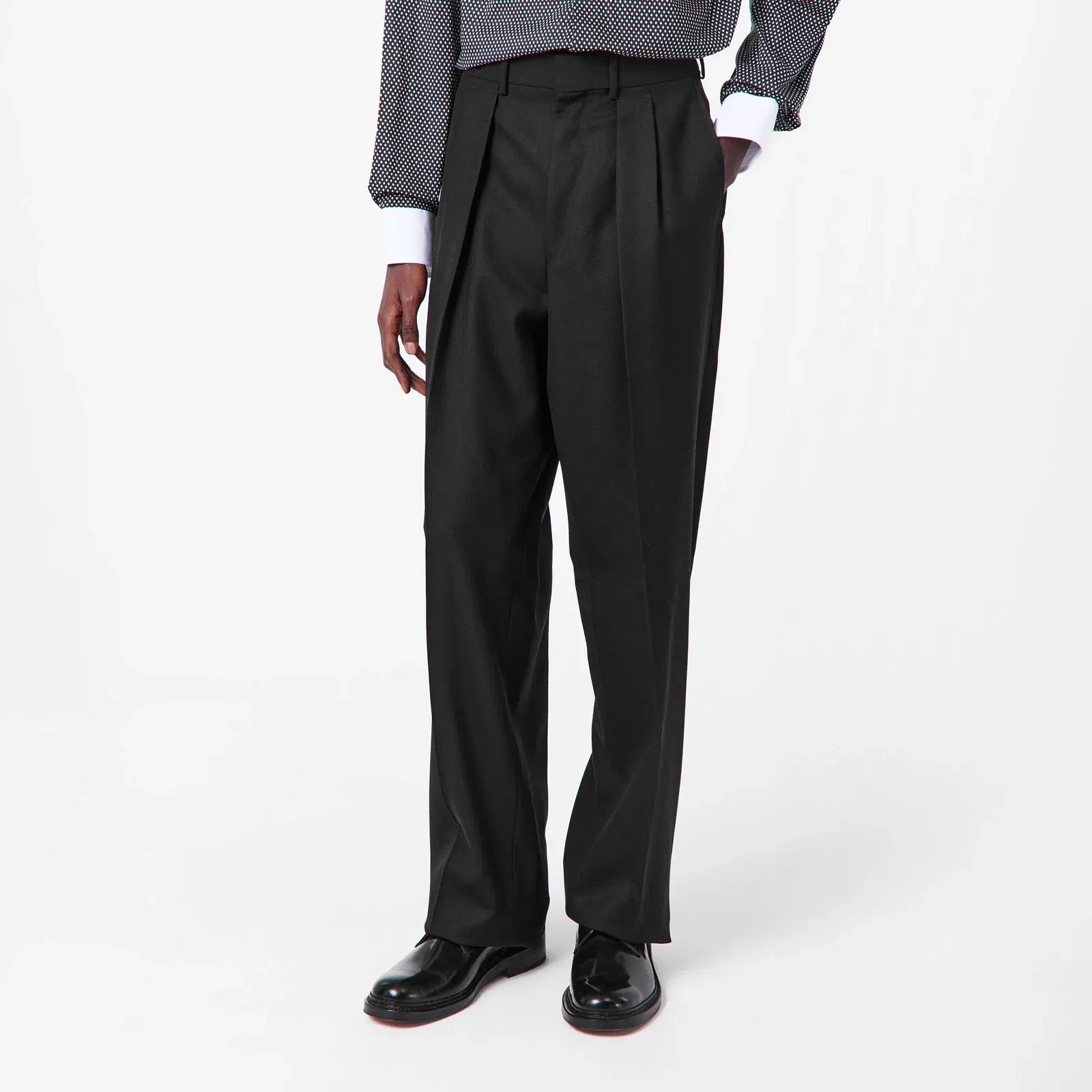 Broken Twill Double Pleat Trousers