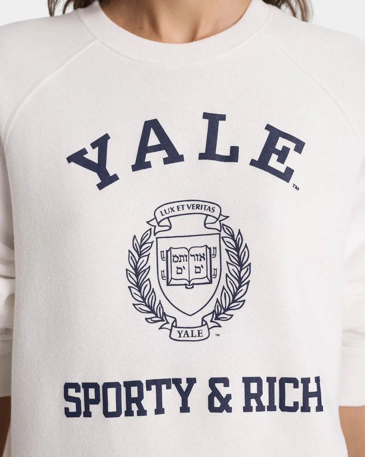 Veritas Soft Crewneck - White/Navy