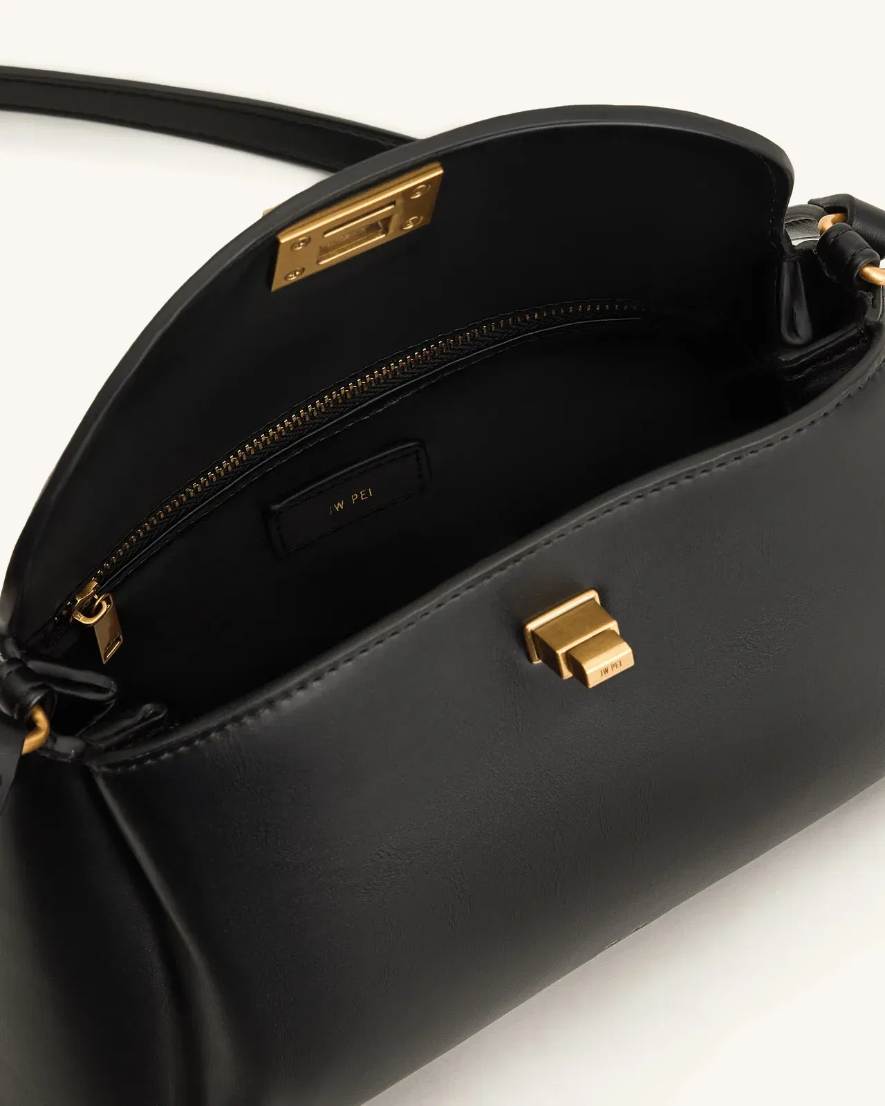 Greta Twist-Lock Crossbody Bag - Brown